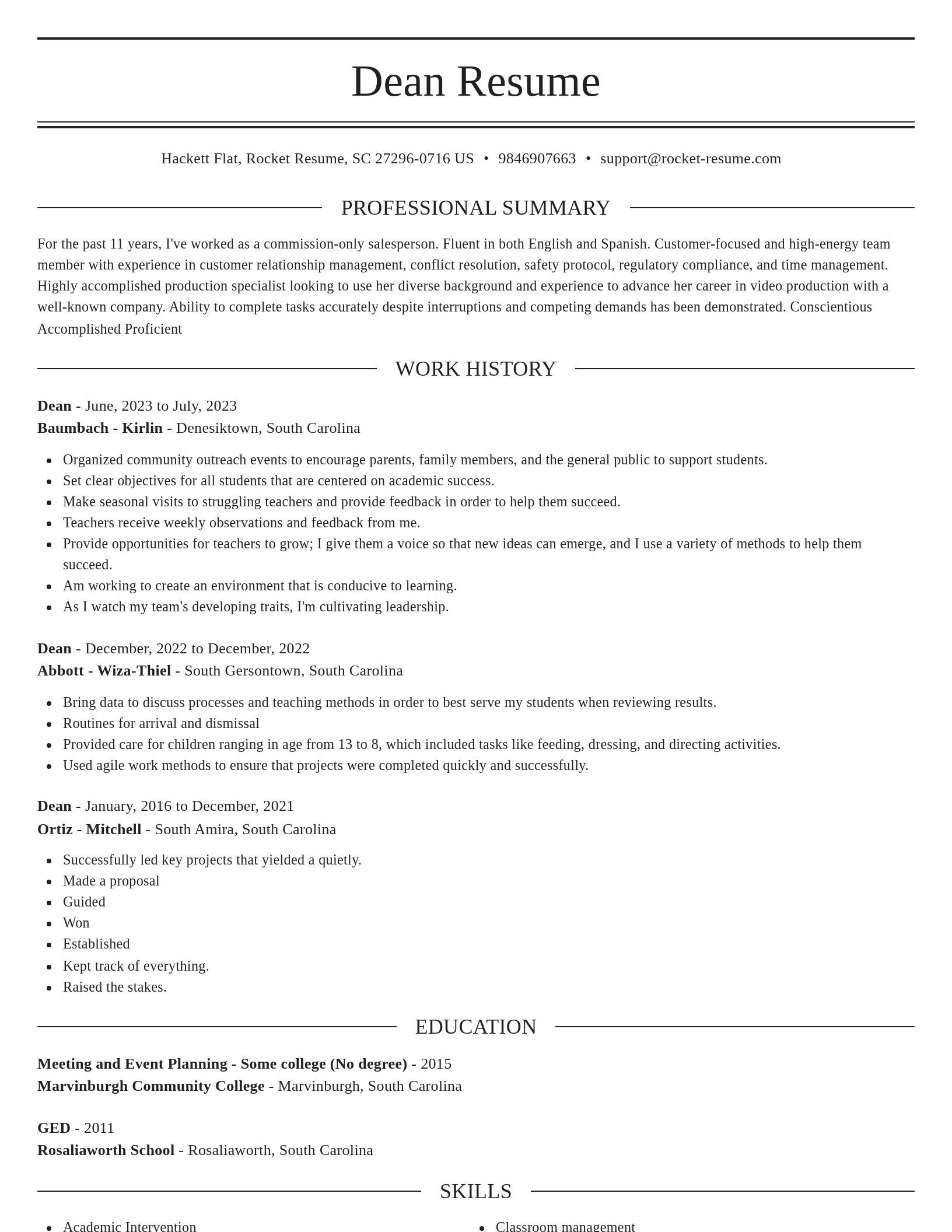 Elegant resume template