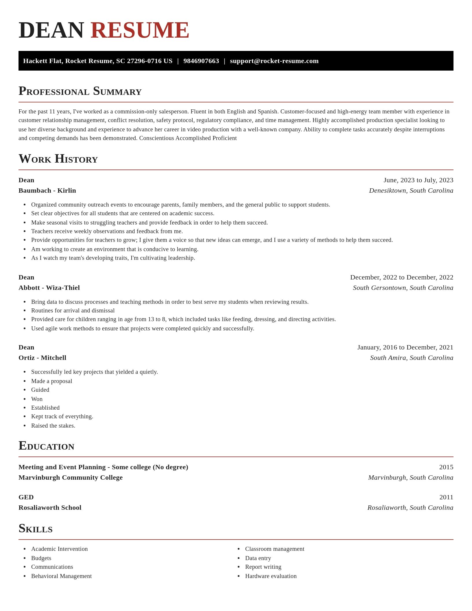 Exquisite resume template