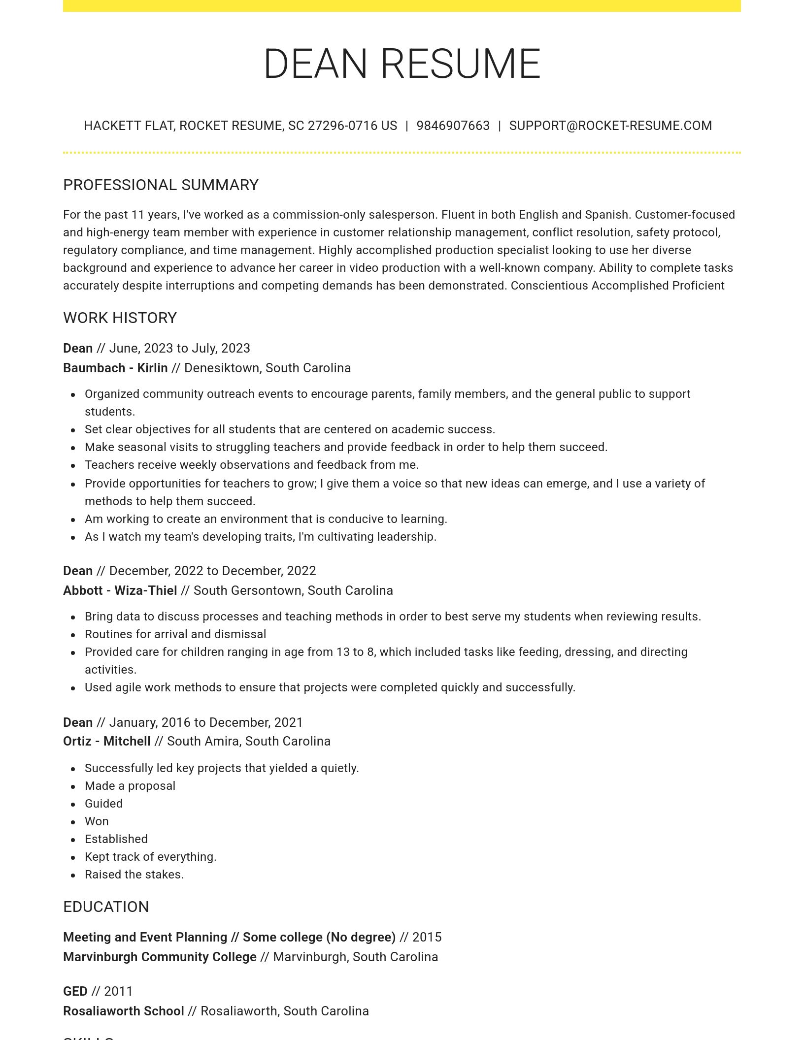 Grand resume template