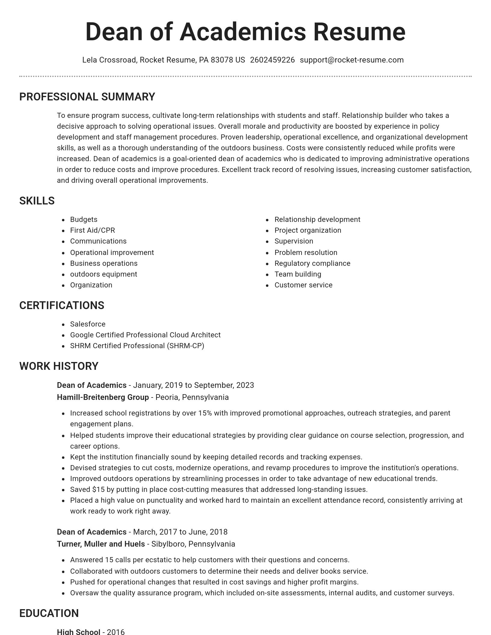 Brilliant resume template