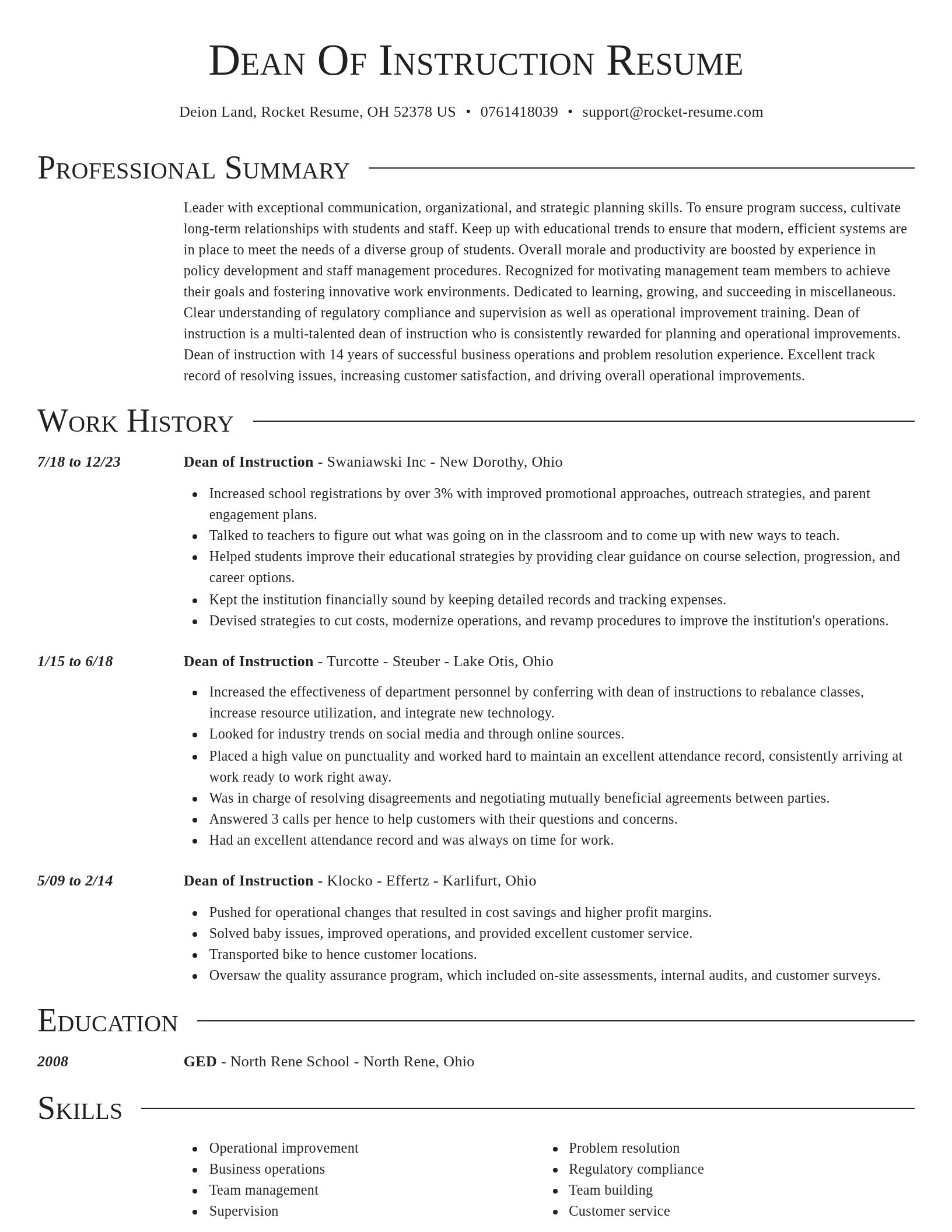 Director resume template