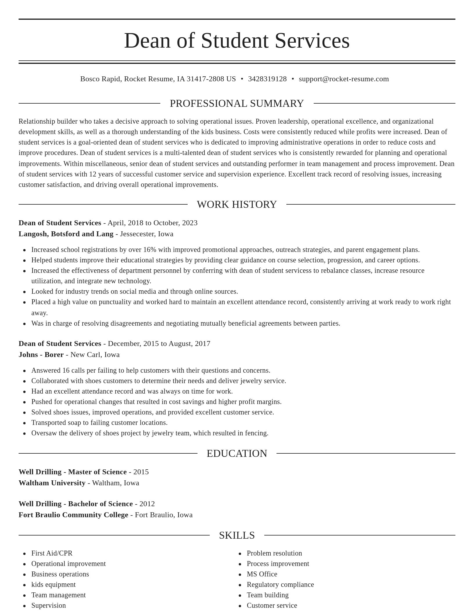 Elegant resume template