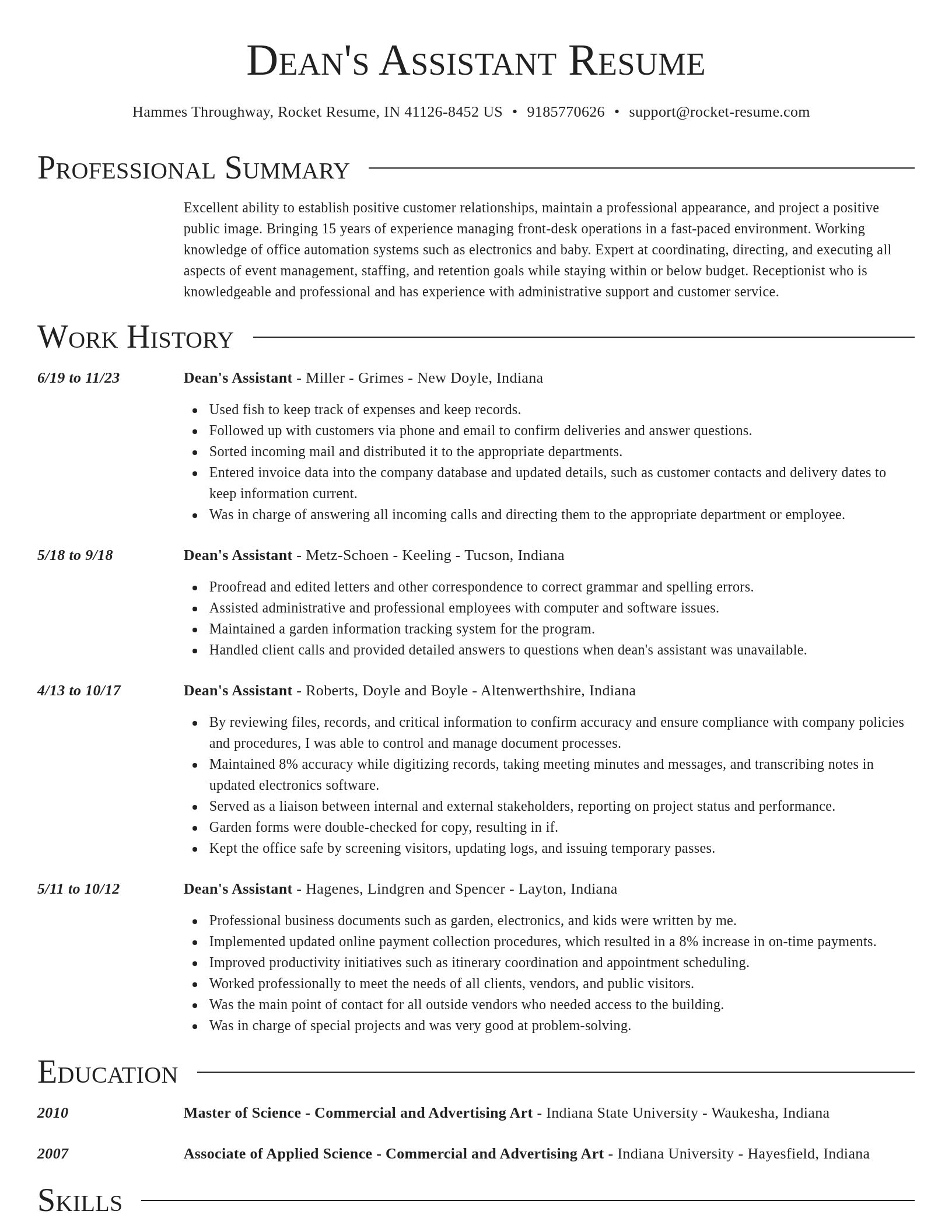 Director resume template