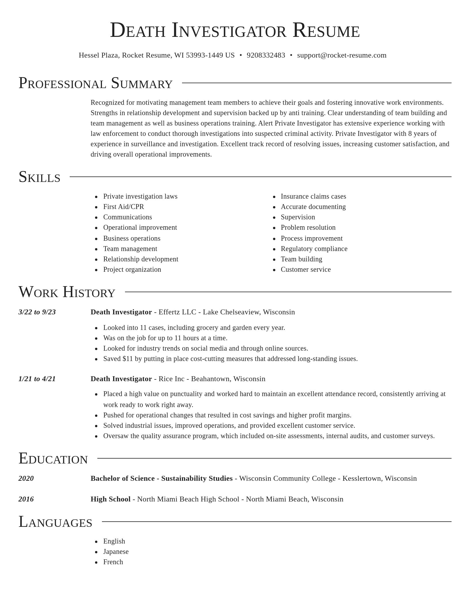 Director resume template