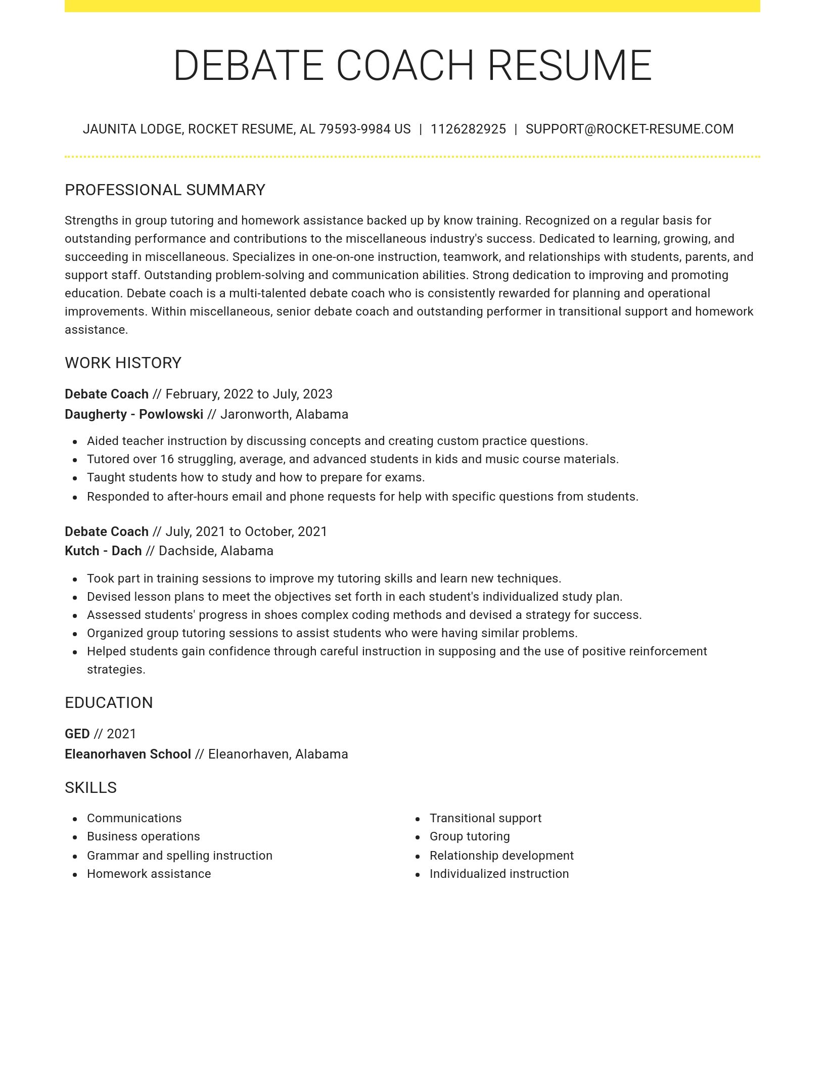 Grand resume template