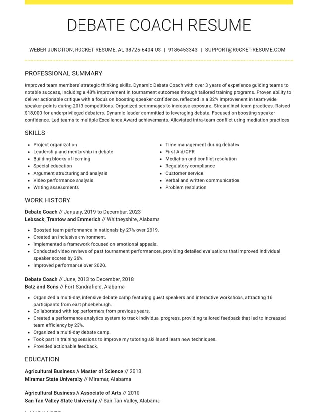Grand resume template