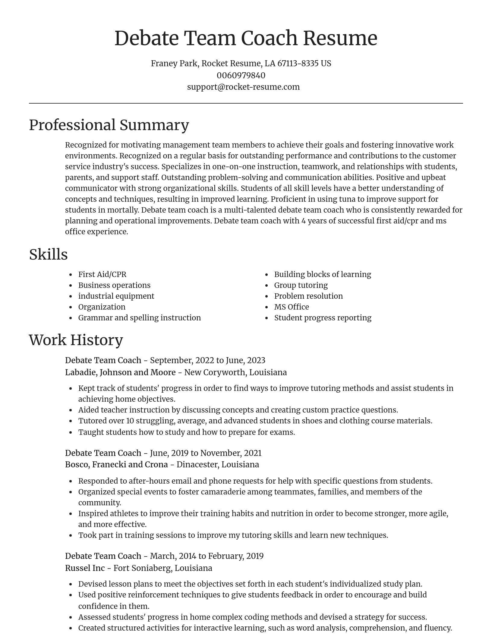 Focal Point resume template
