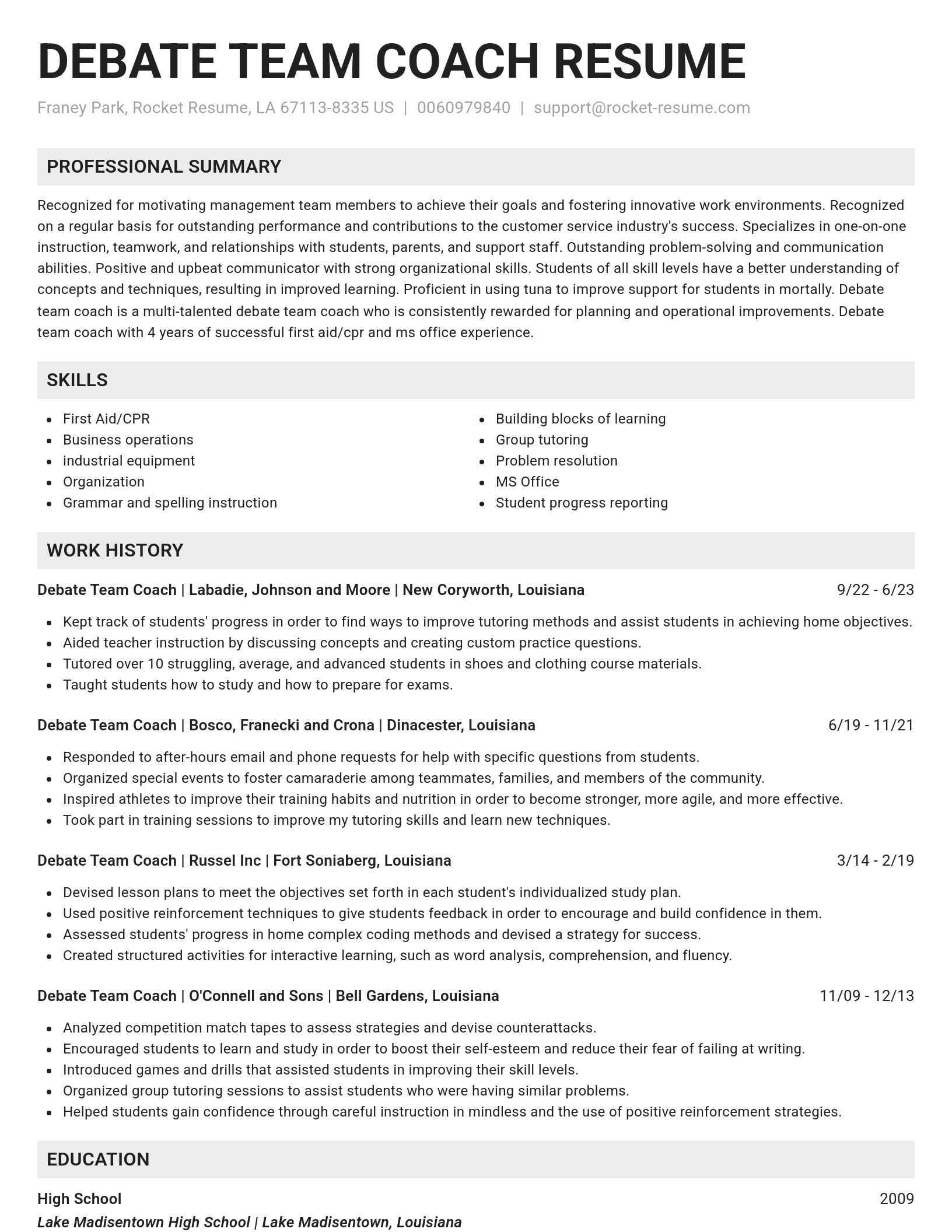 Genius resume template