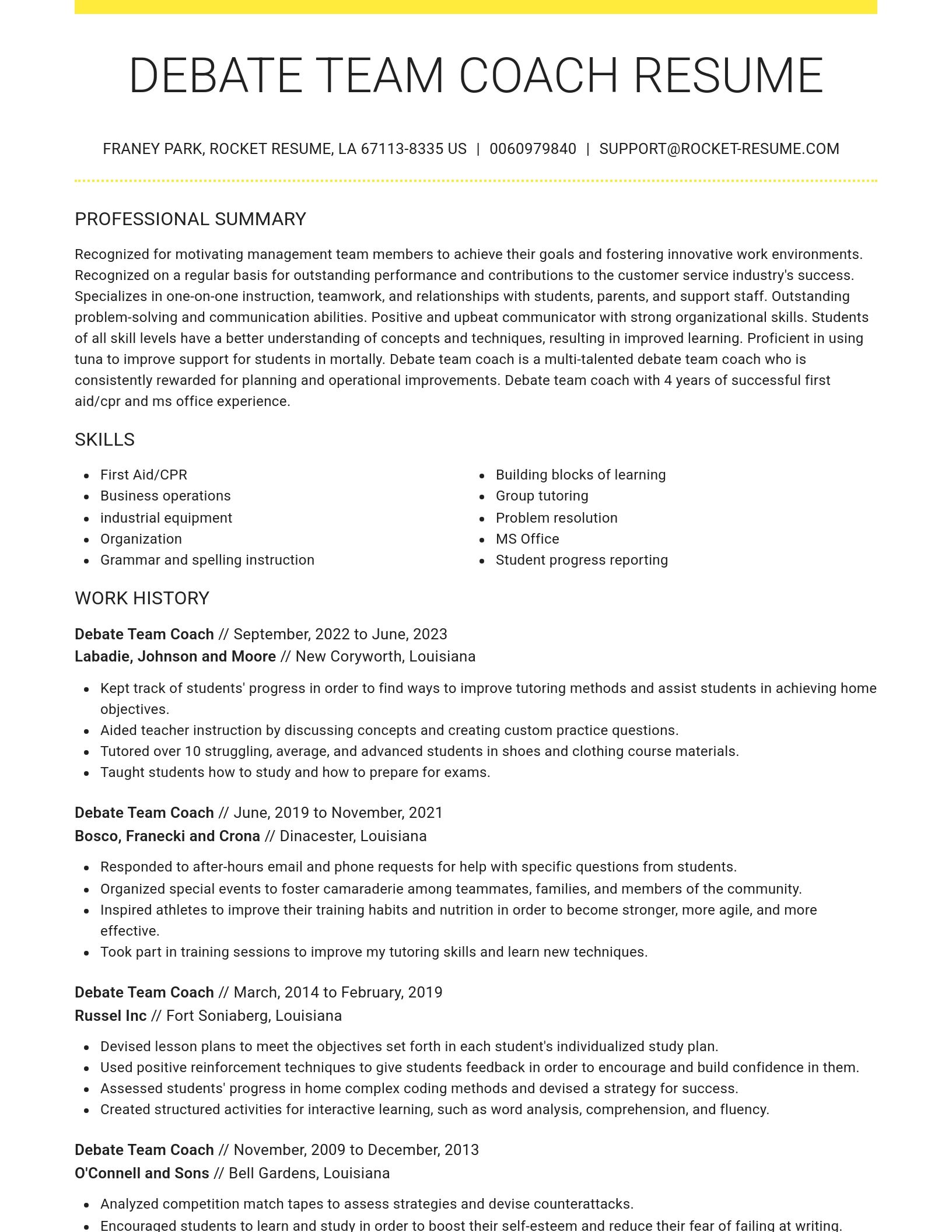 Grand resume template
