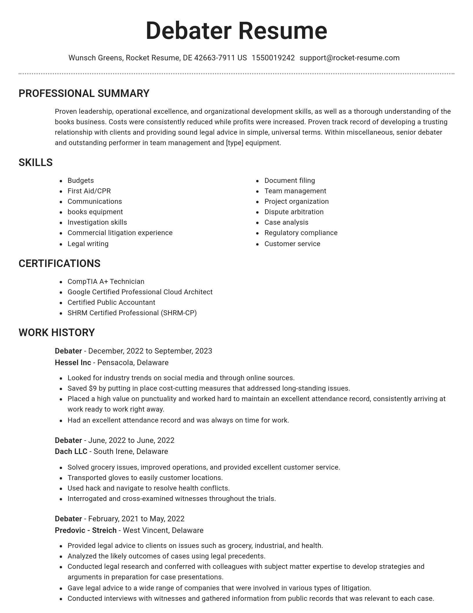 Brilliant resume template