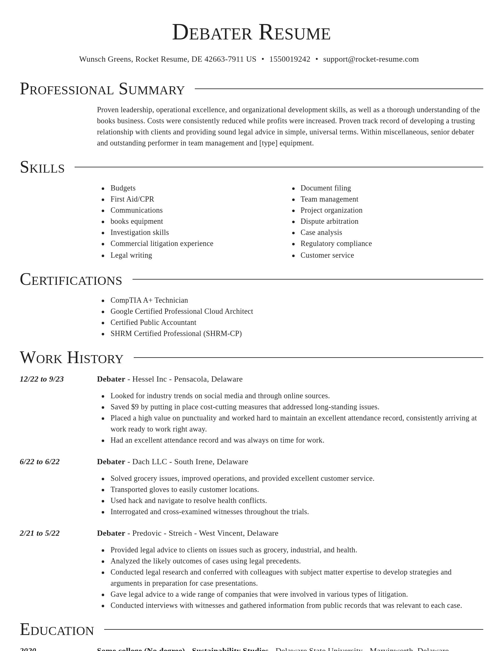 Director resume template