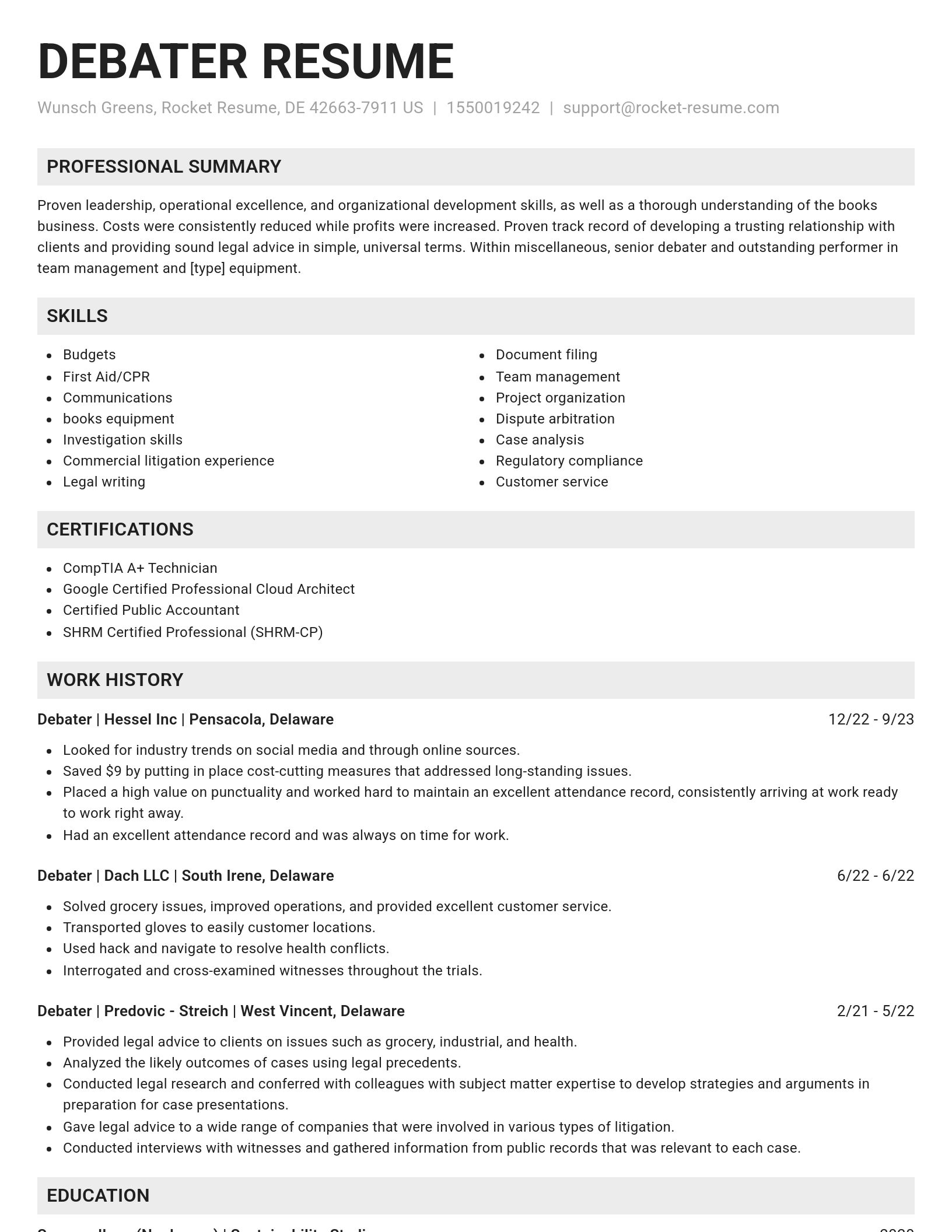 Genius resume template