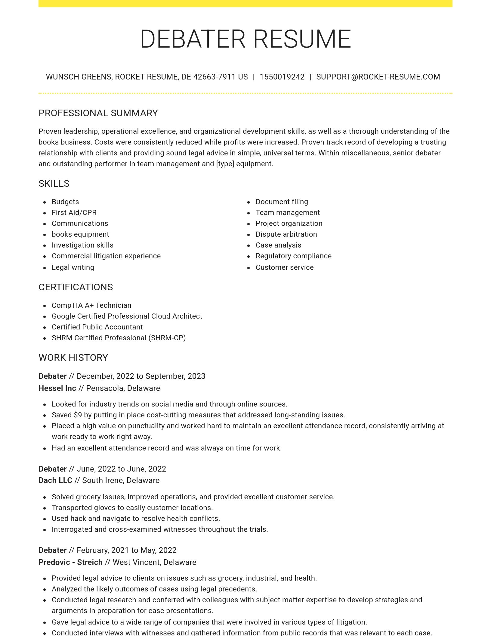 Grand resume template