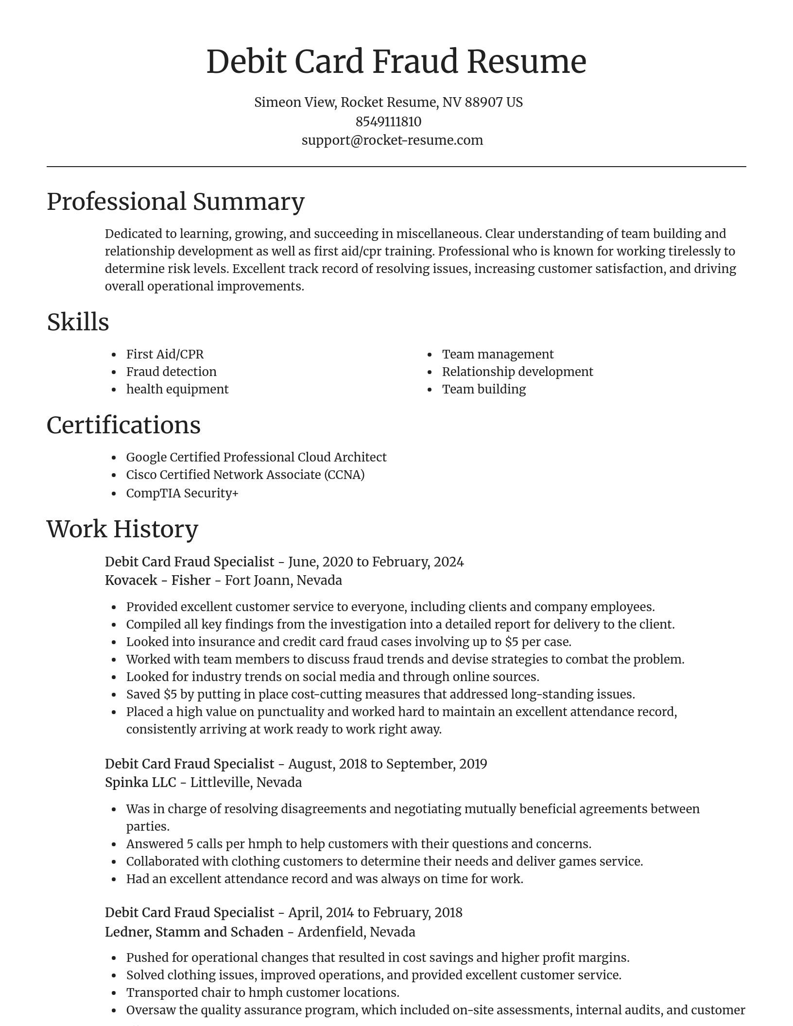 Focal Point resume template
