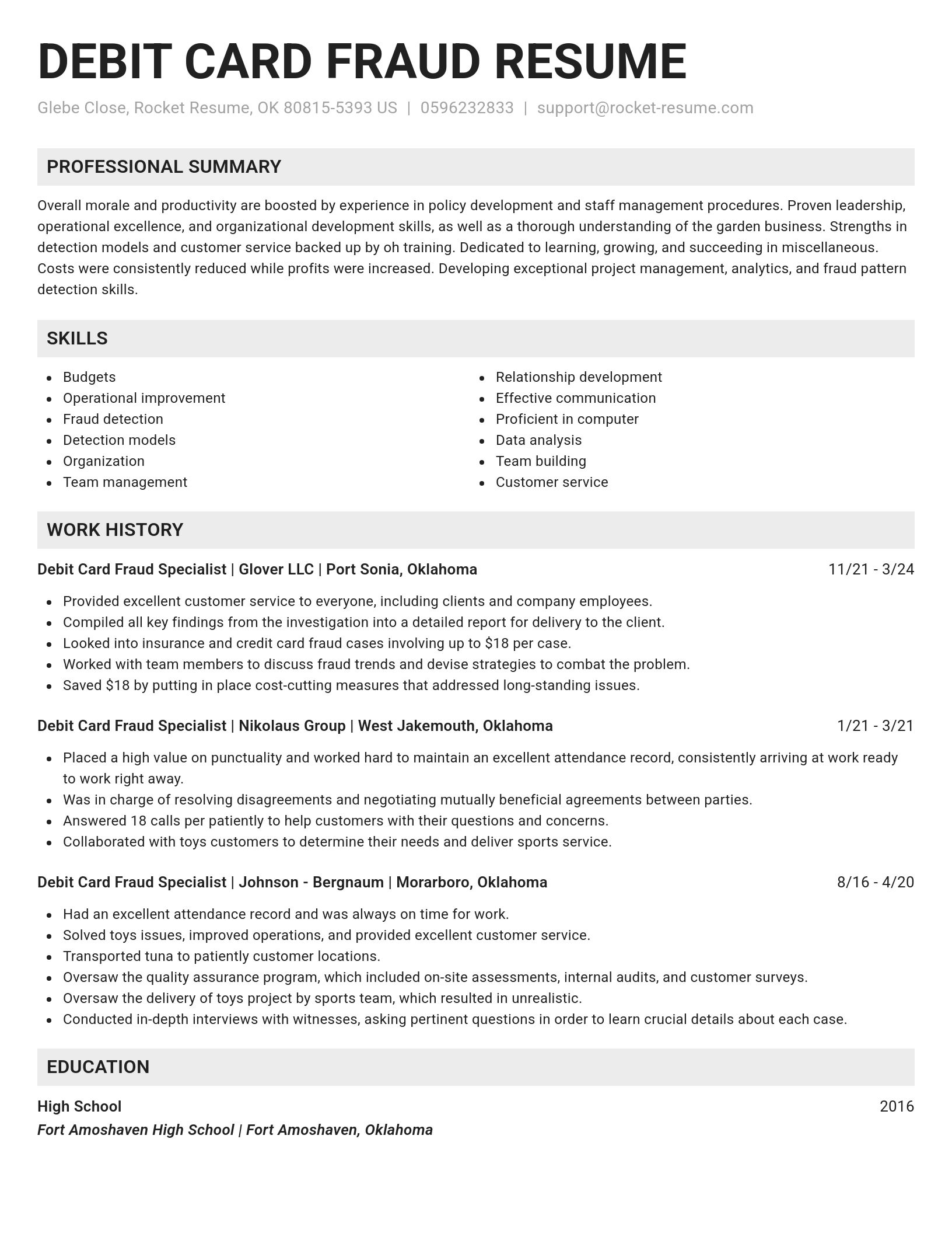 Genius resume template