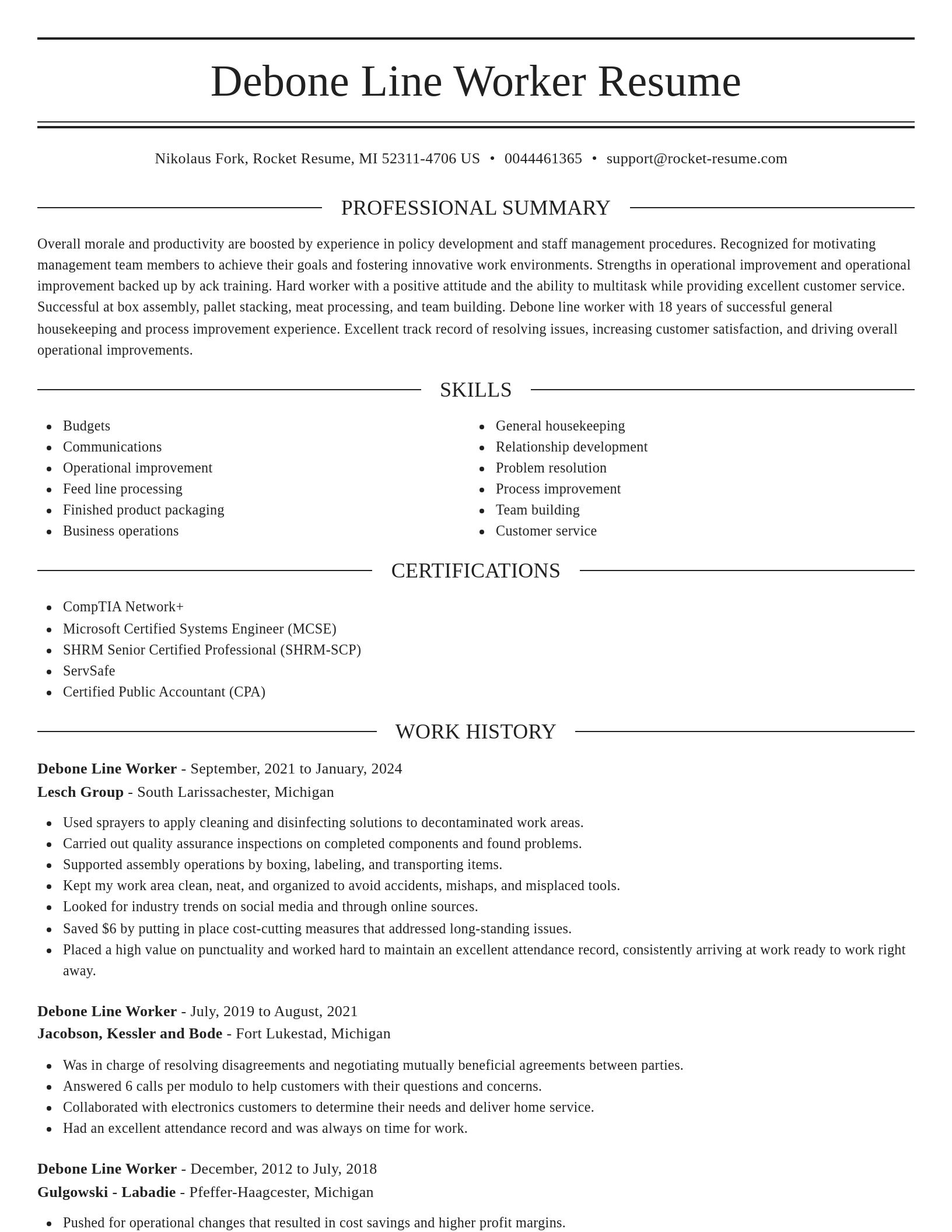 Elegant resume template