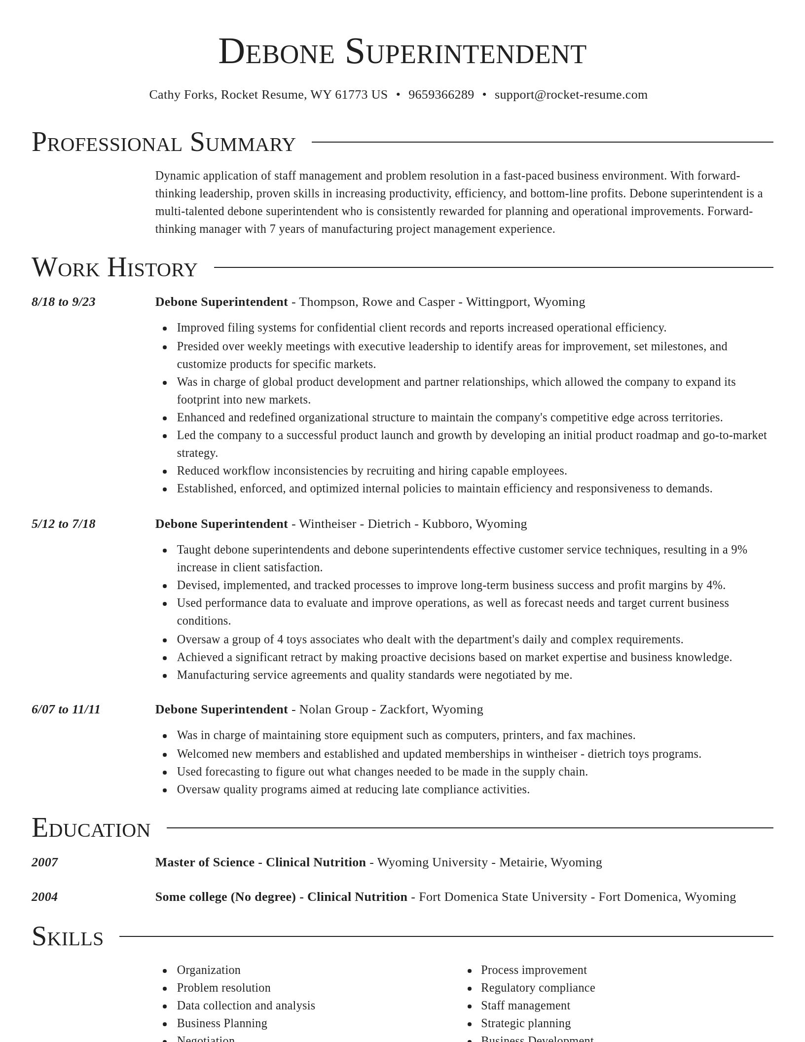 Director resume template