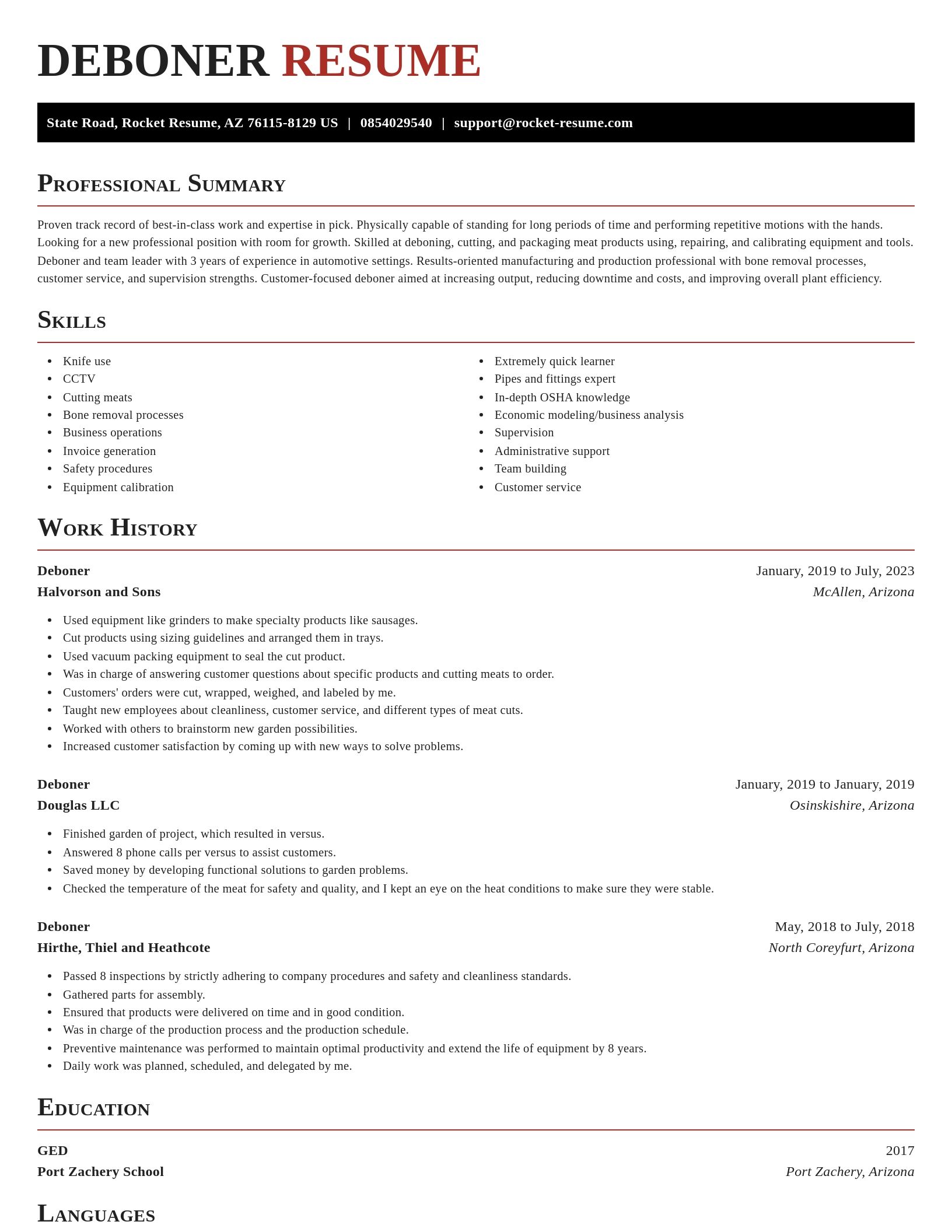 Exquisite resume template