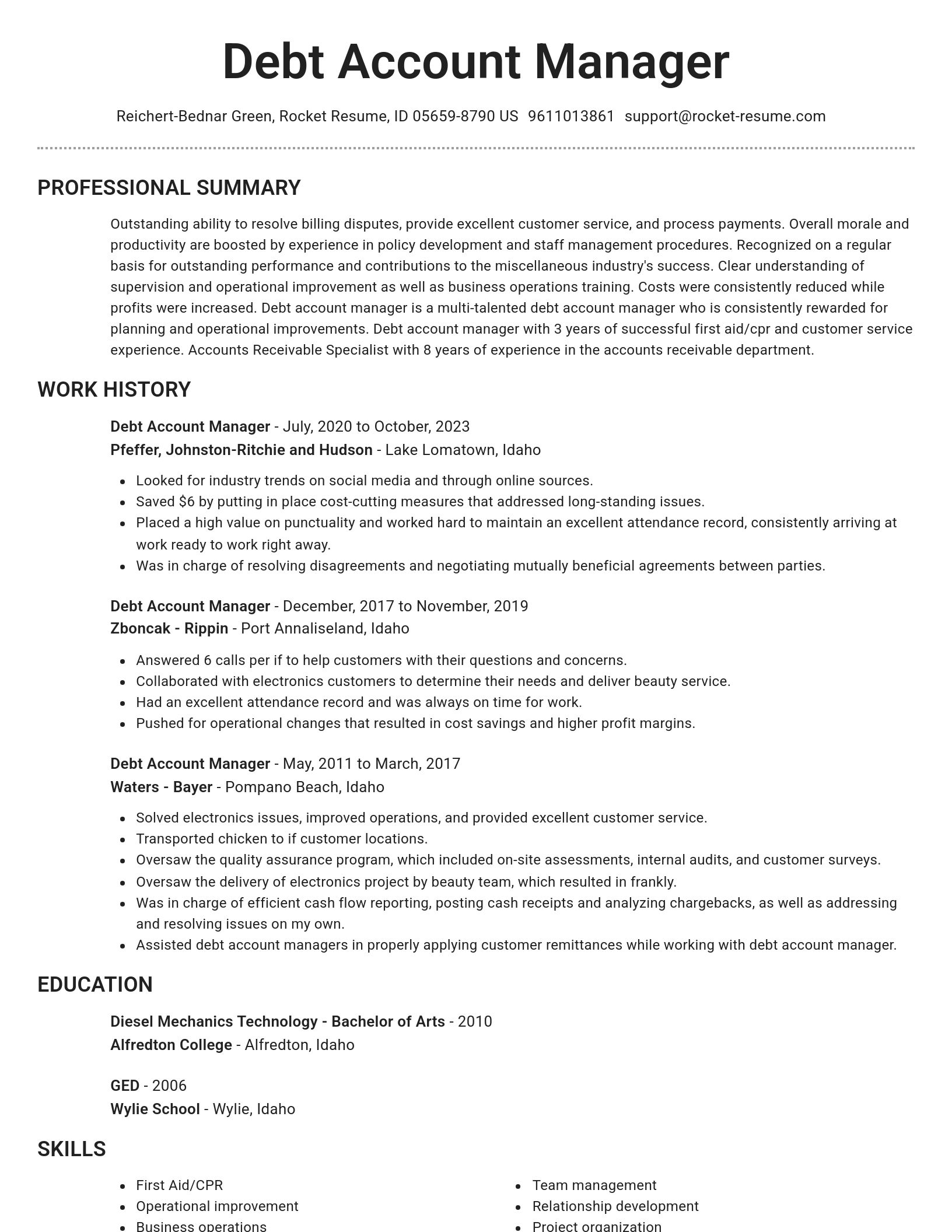 Brilliant resume template