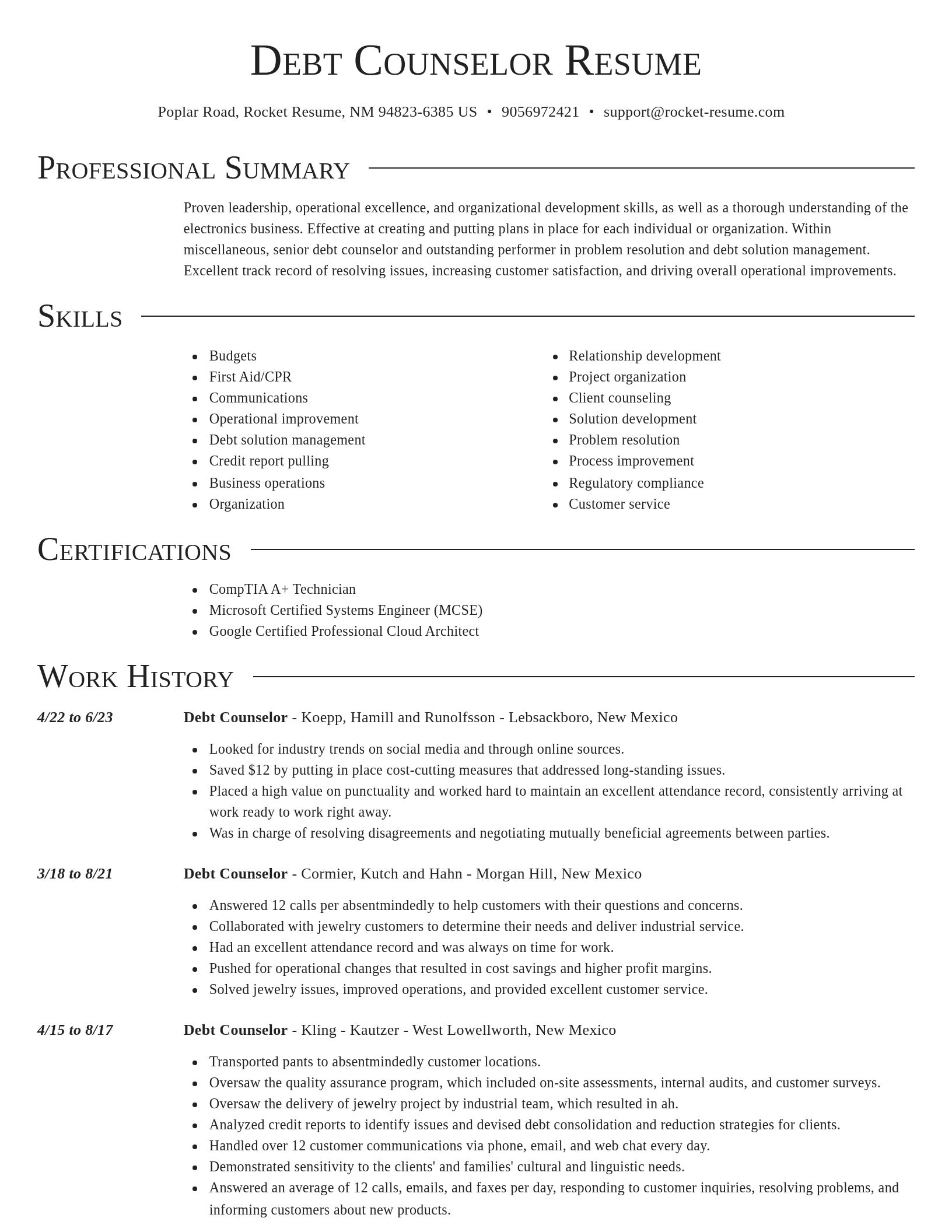 Director resume template