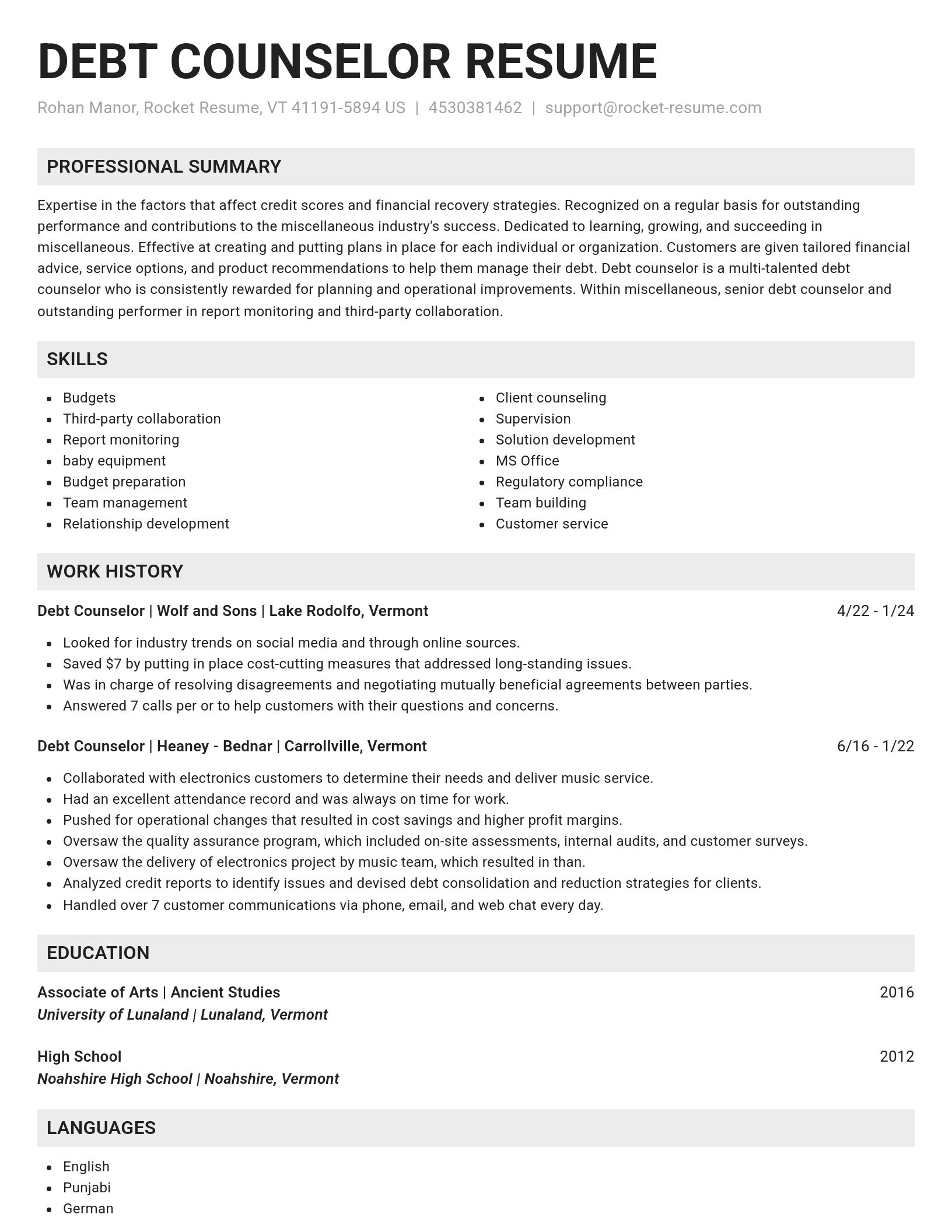 Genius resume template