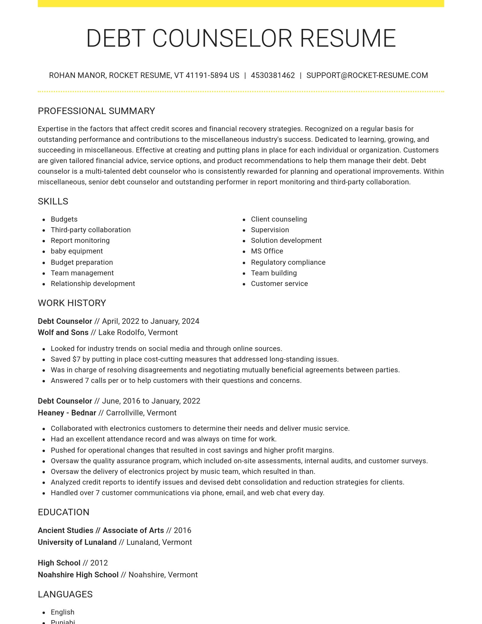 Grand resume template