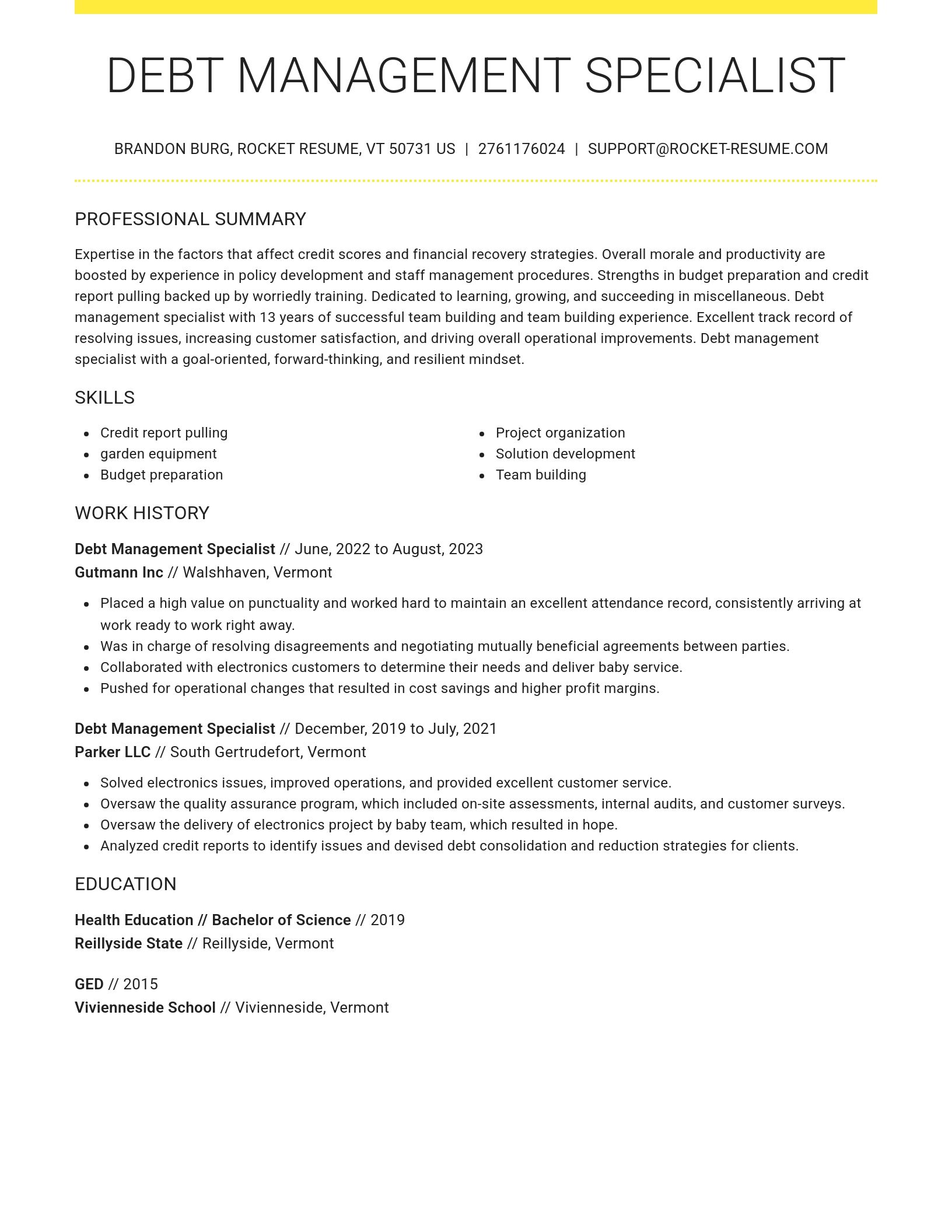 Grand resume template