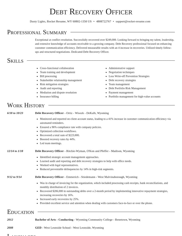 Director resume template
