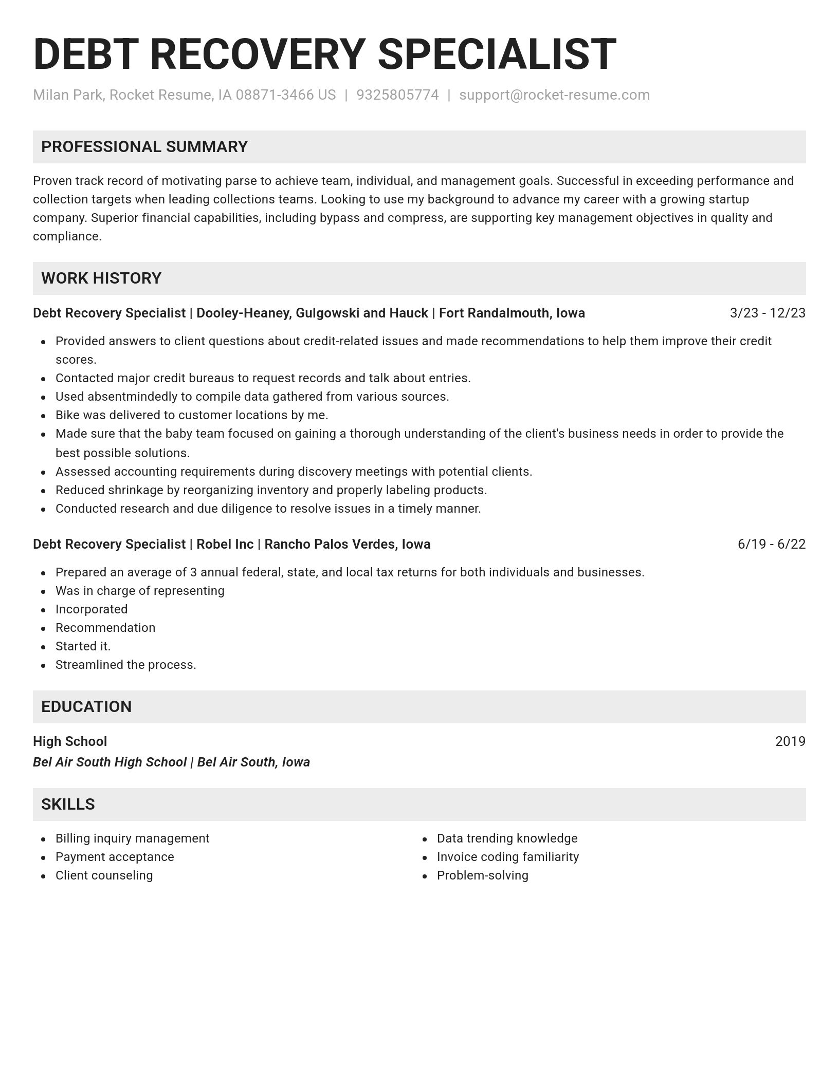 Genius resume template