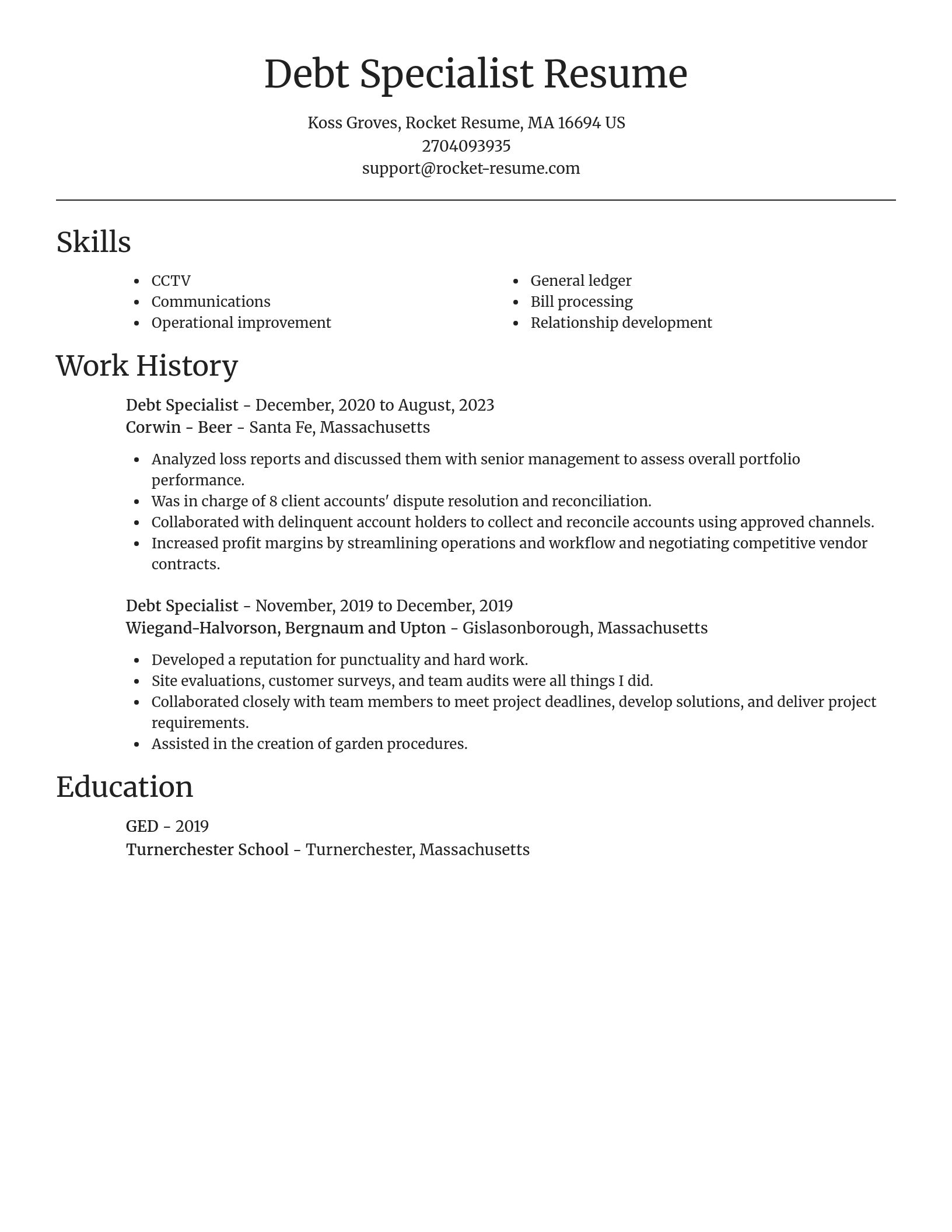 Focal Point resume template