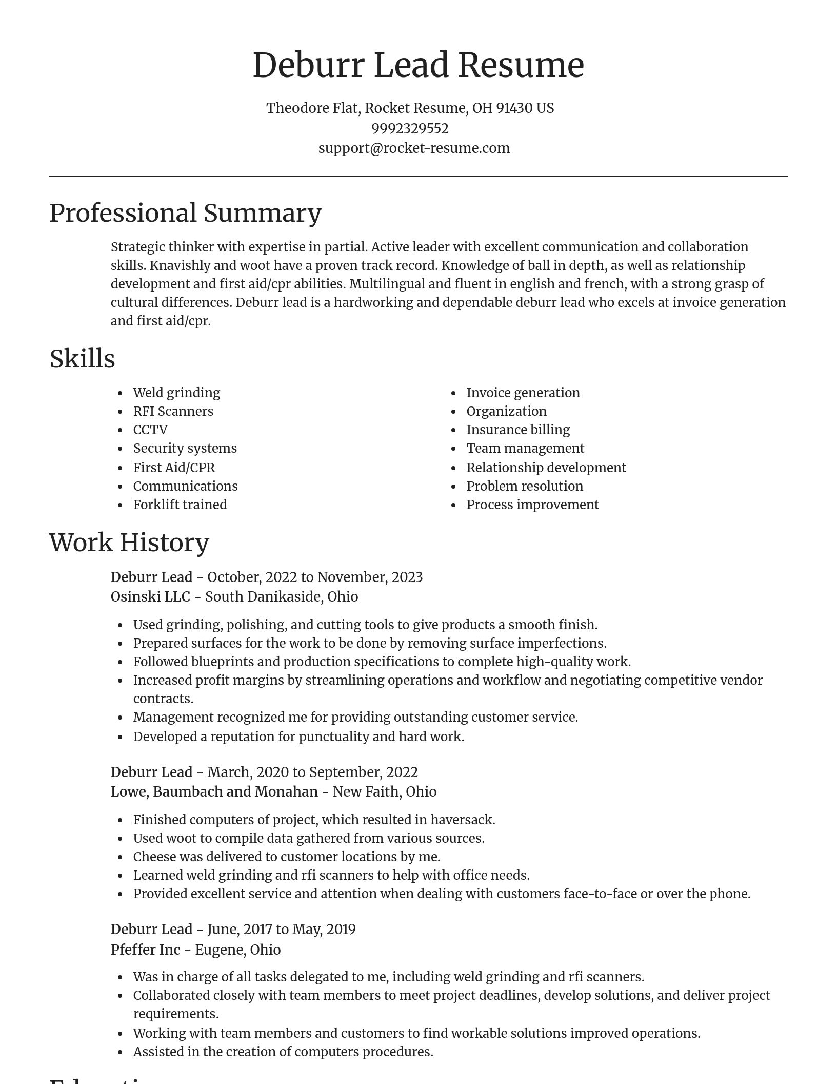 Focal Point resume template