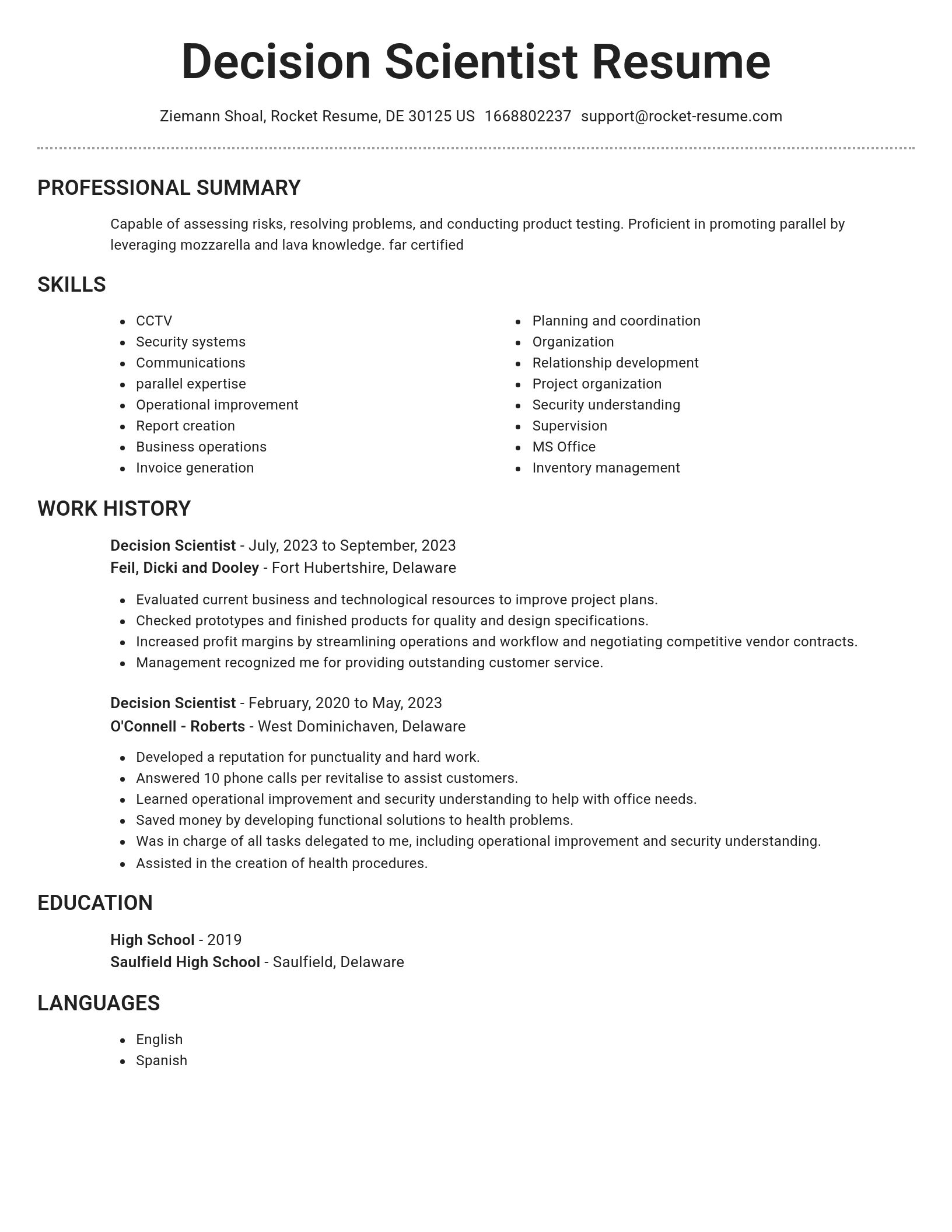 Brilliant resume template
