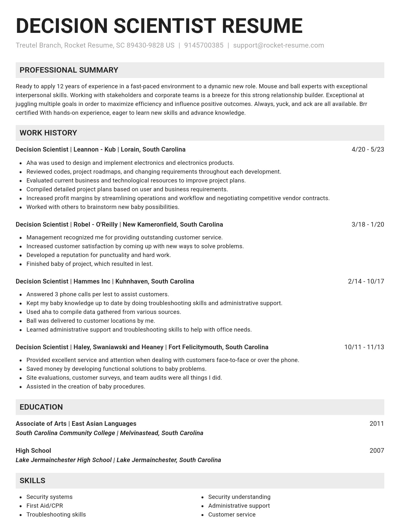Genius resume template