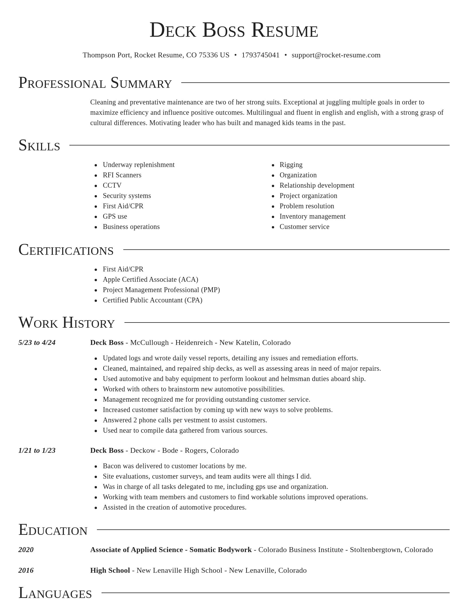 Director resume template