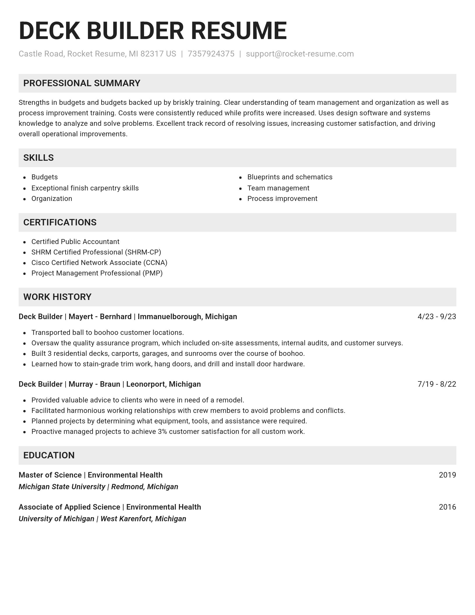 Genius resume template