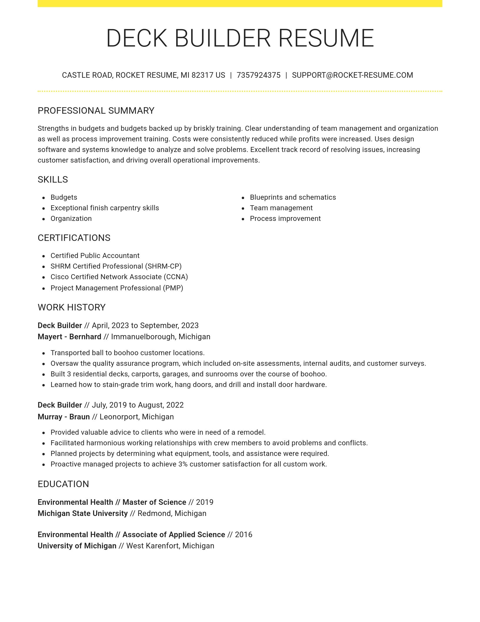 Grand resume template