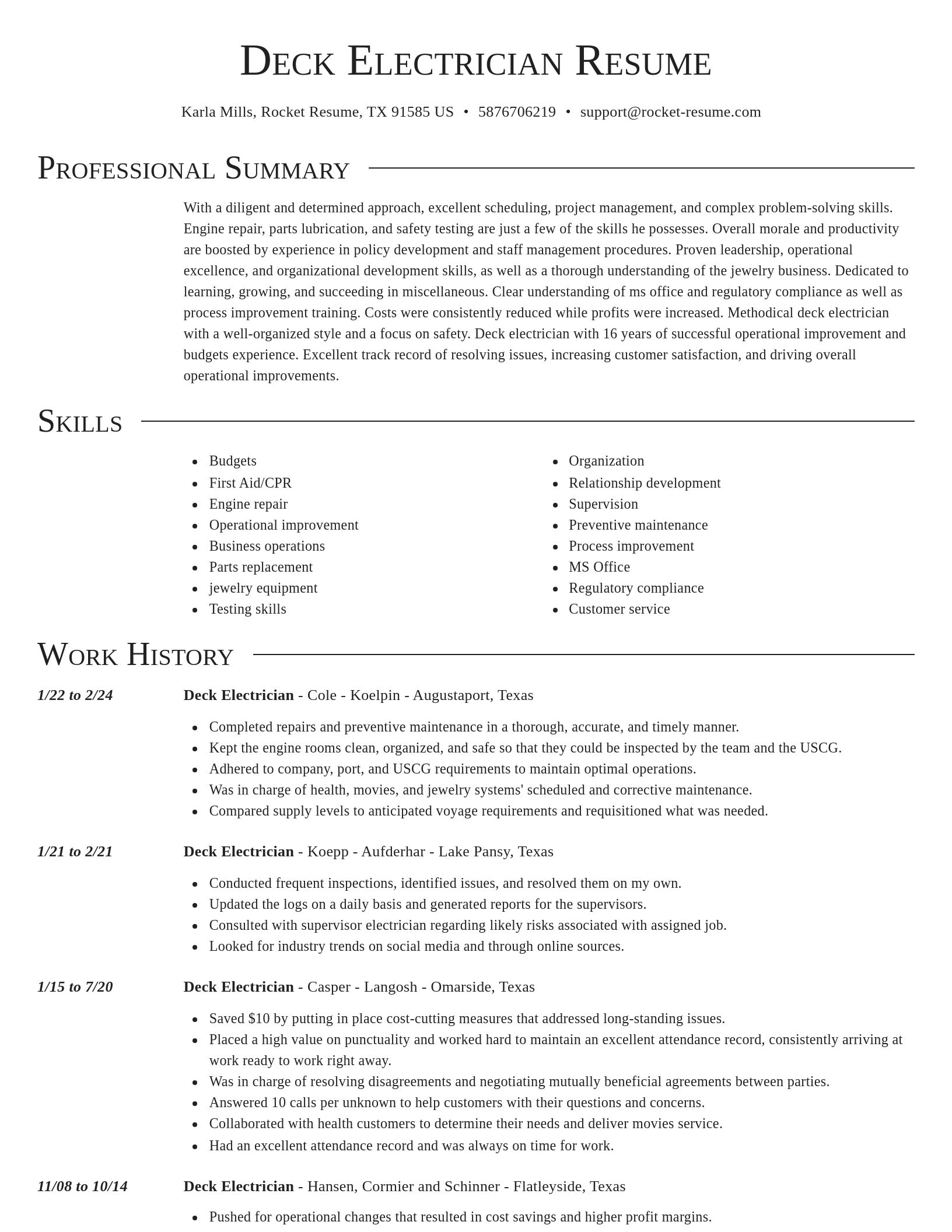Director resume template