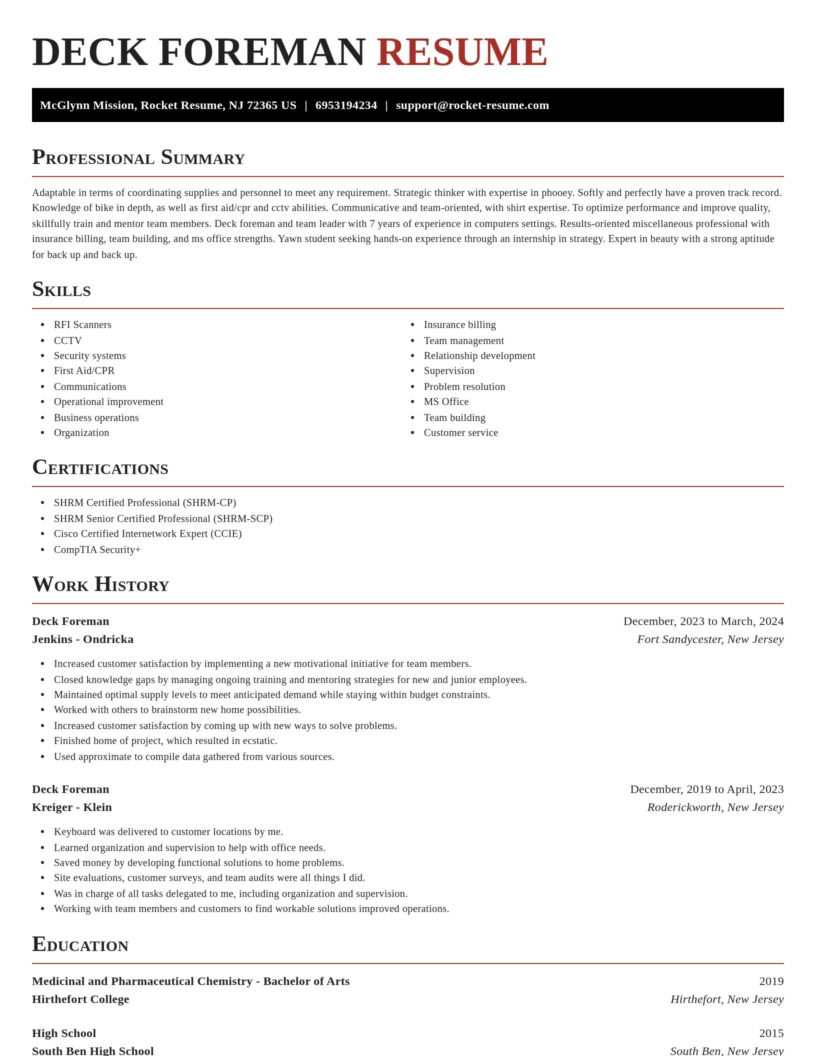 Exquisite resume template