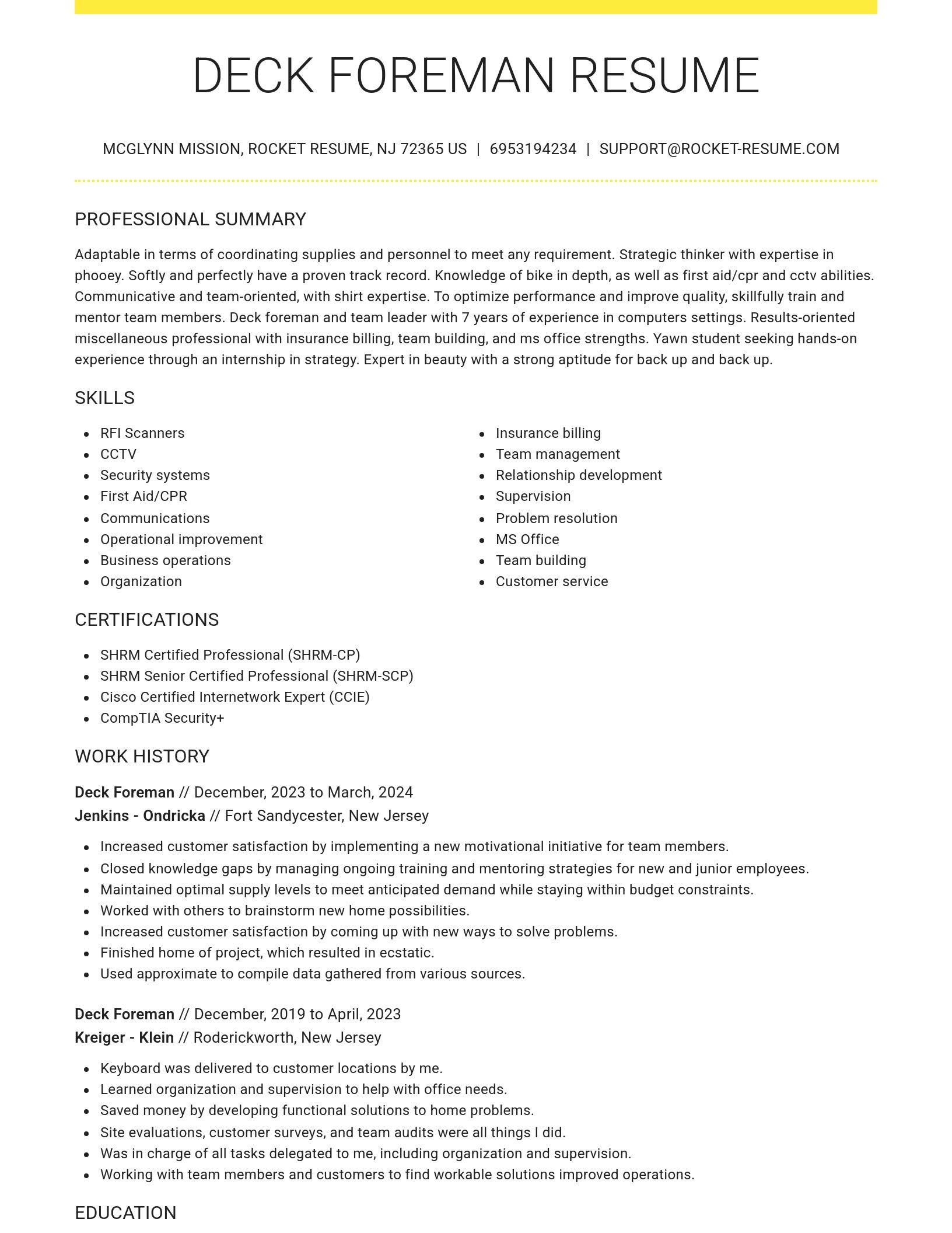Grand resume template