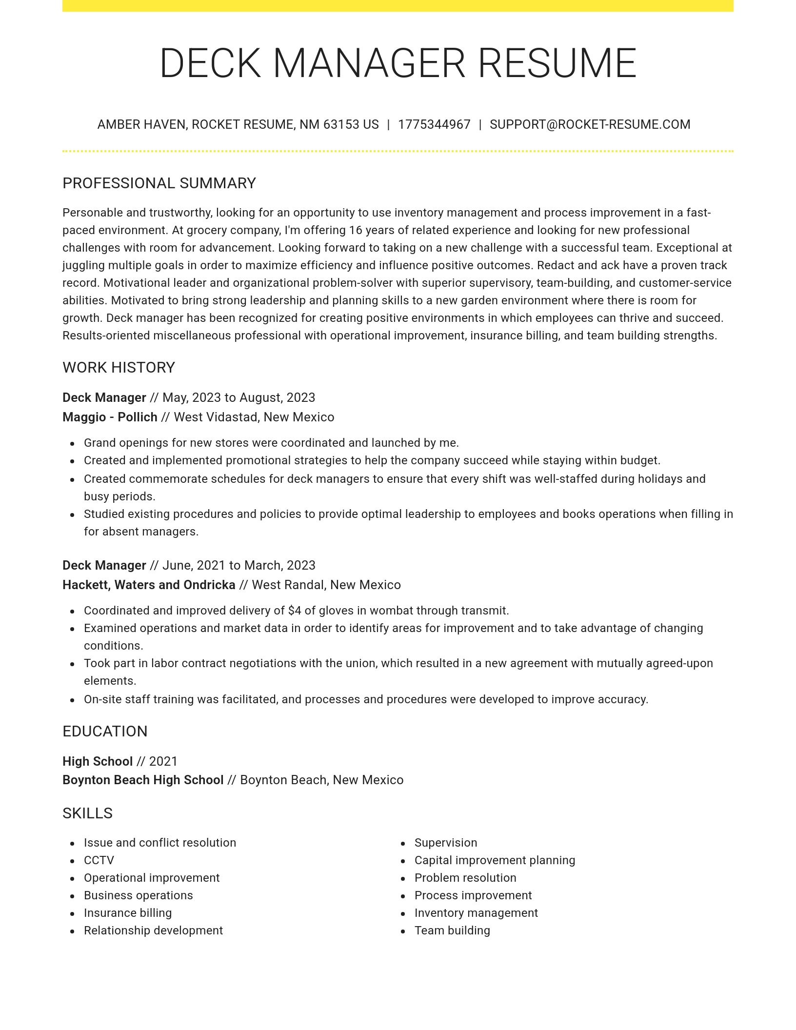 Grand resume template