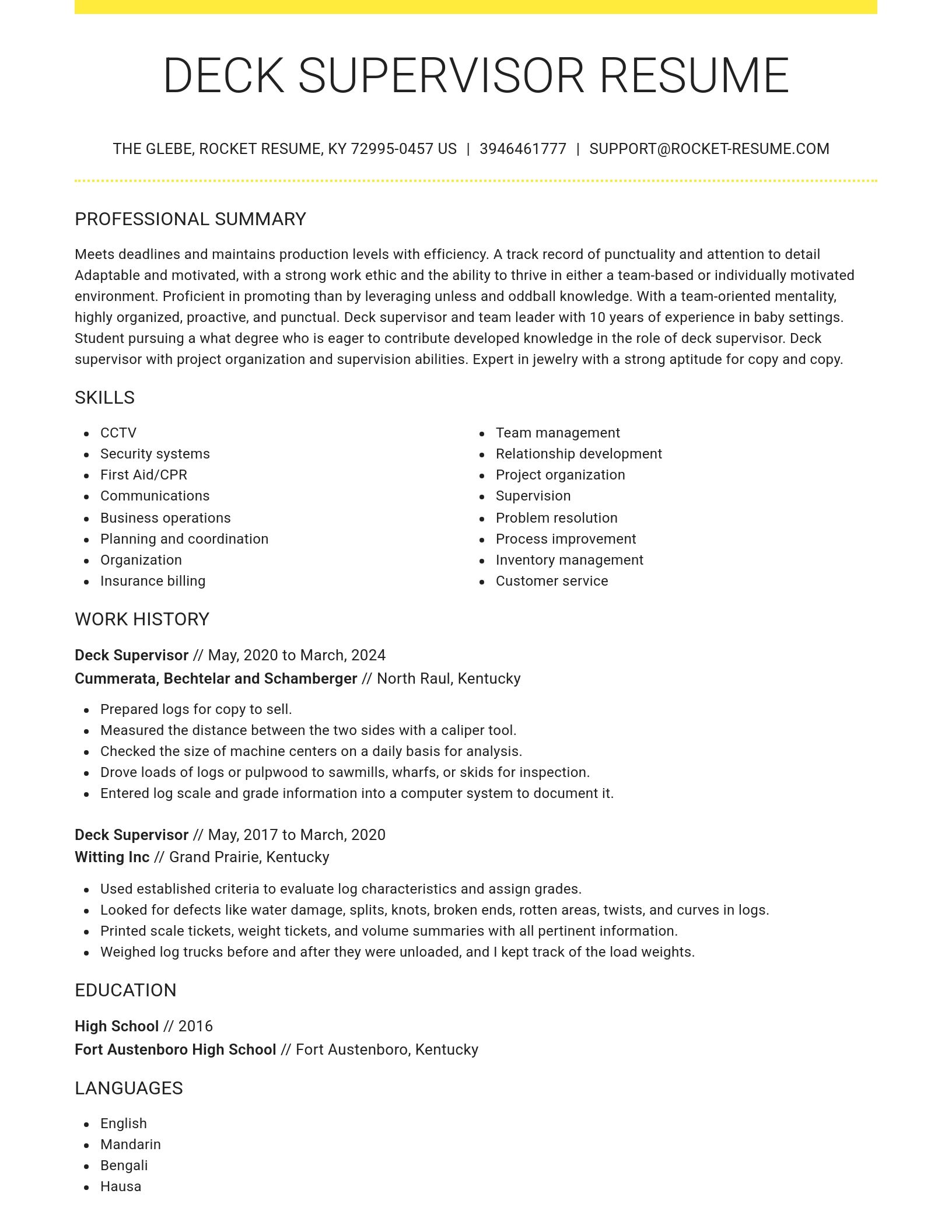 Grand resume template