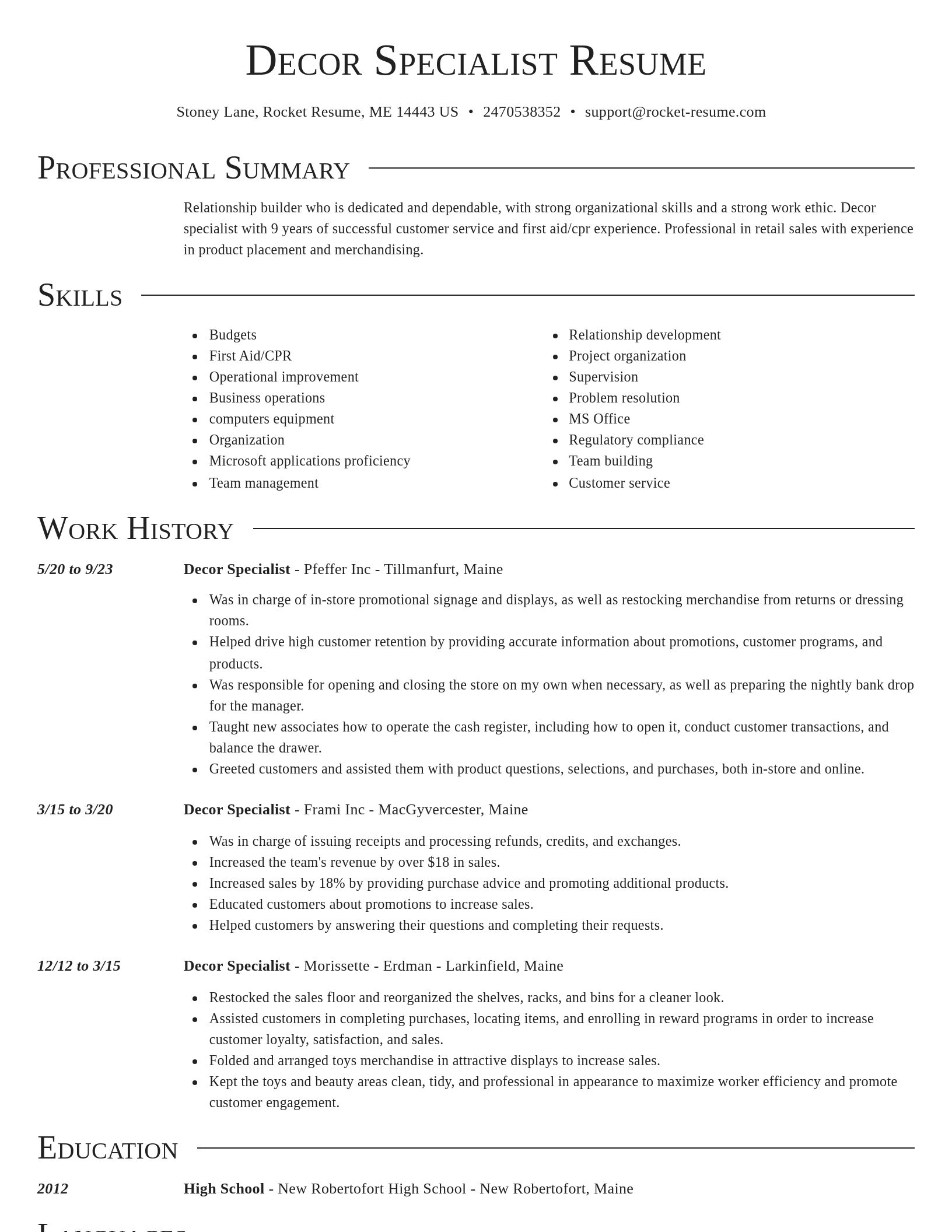 Director resume template