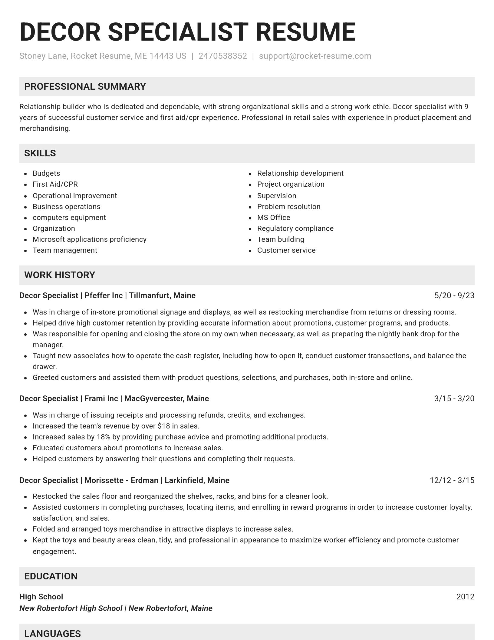 Genius resume template