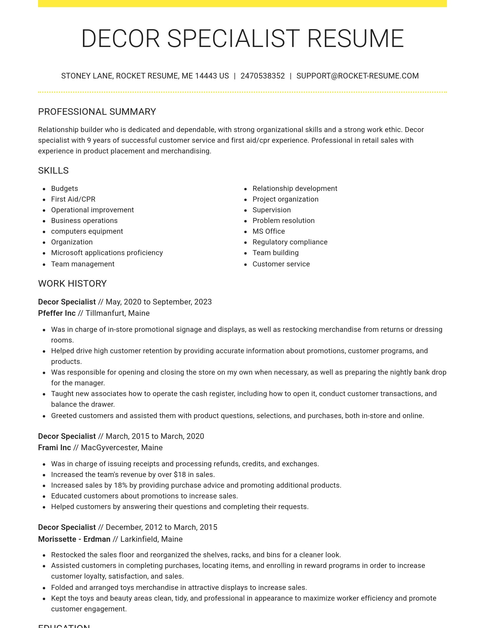 Grand resume template