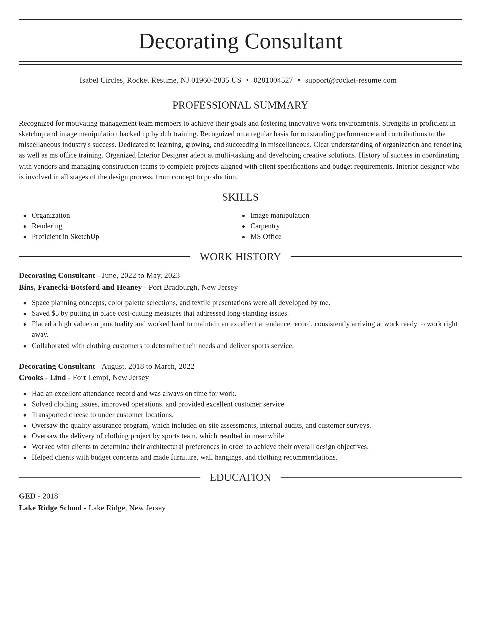 Elegant resume template