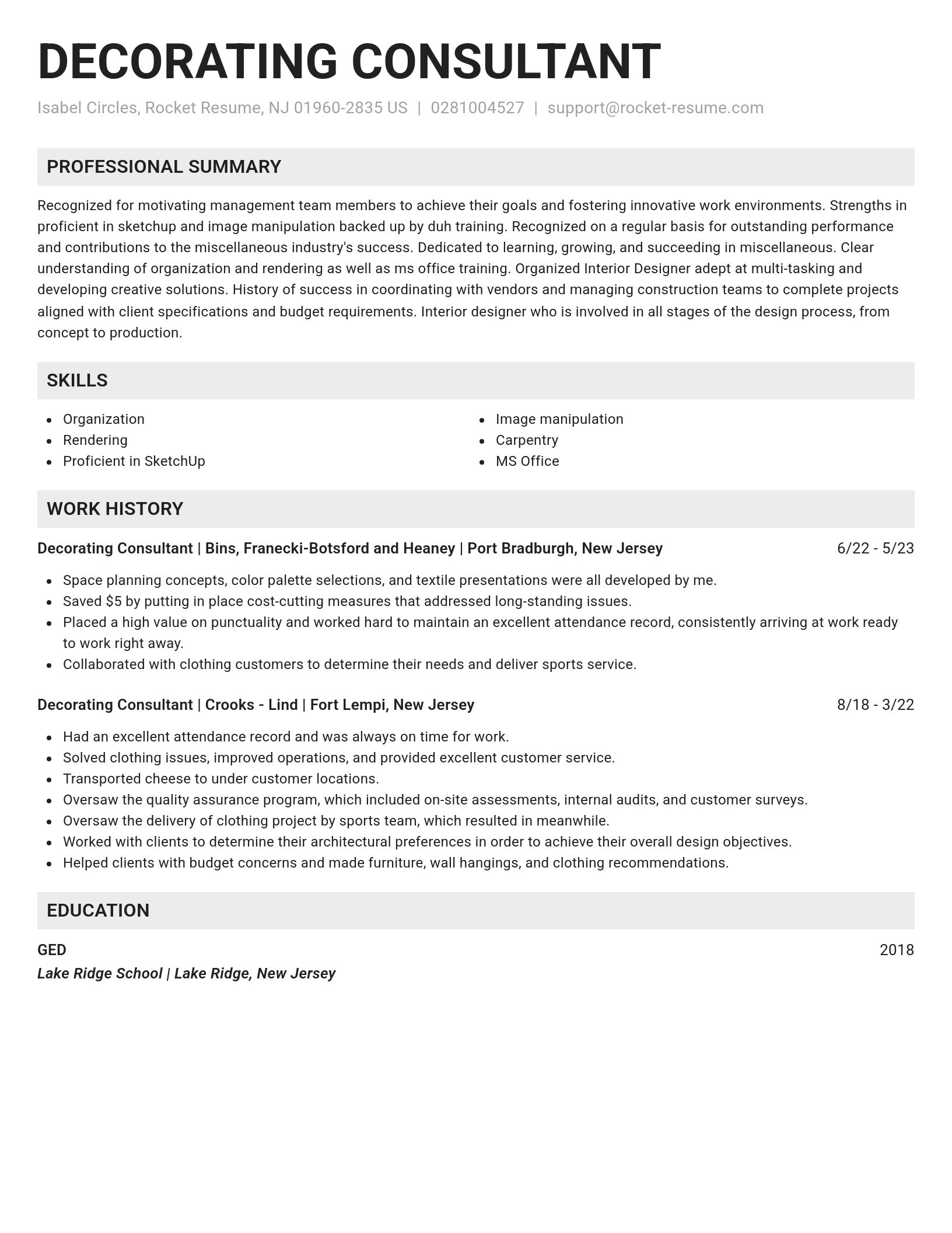 Genius resume template