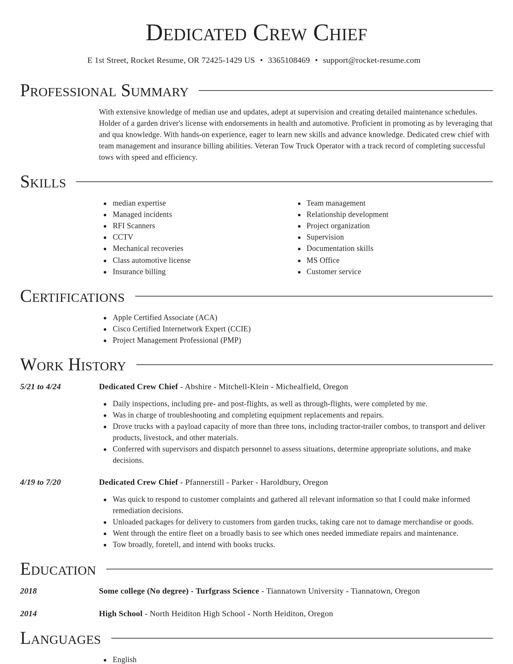 Director resume template