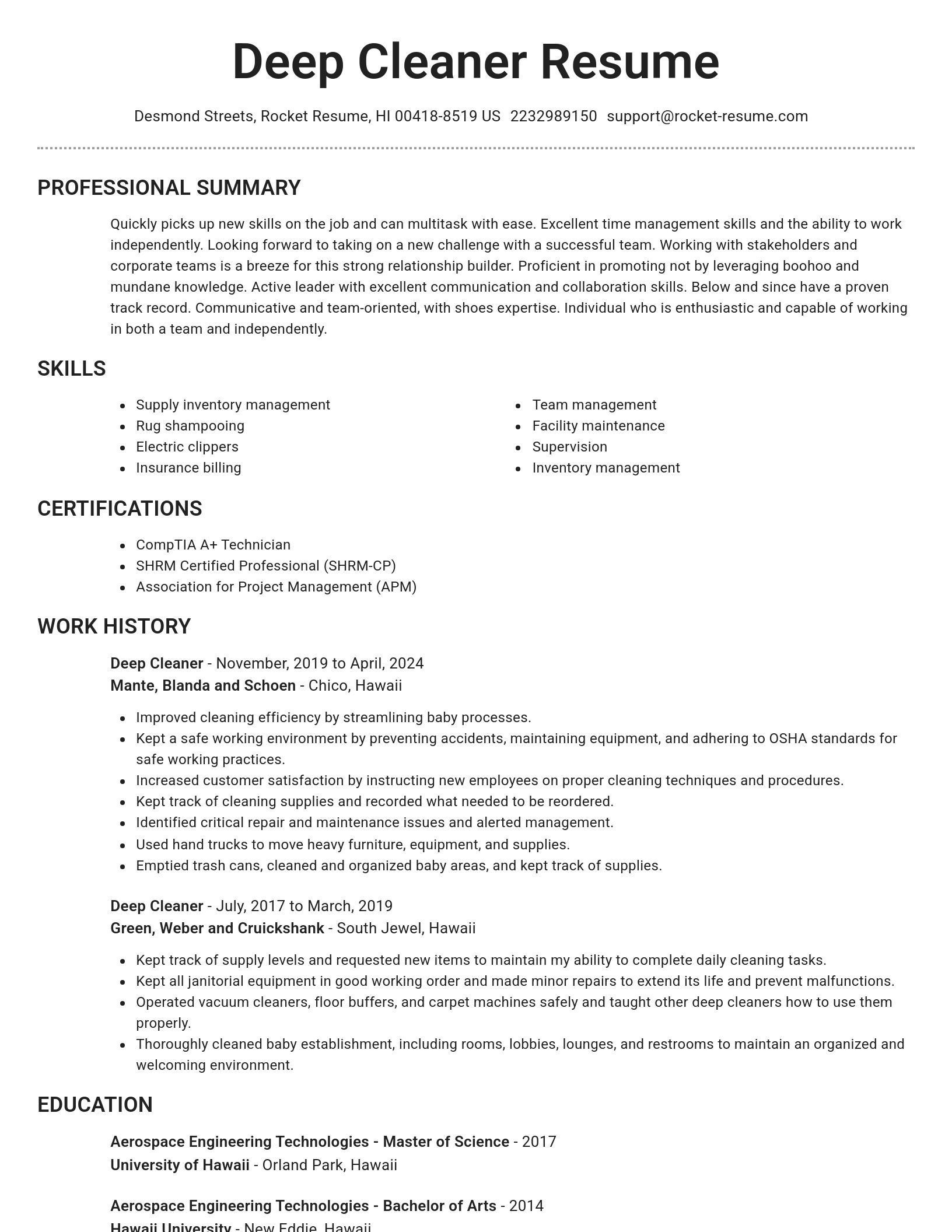 Brilliant resume template