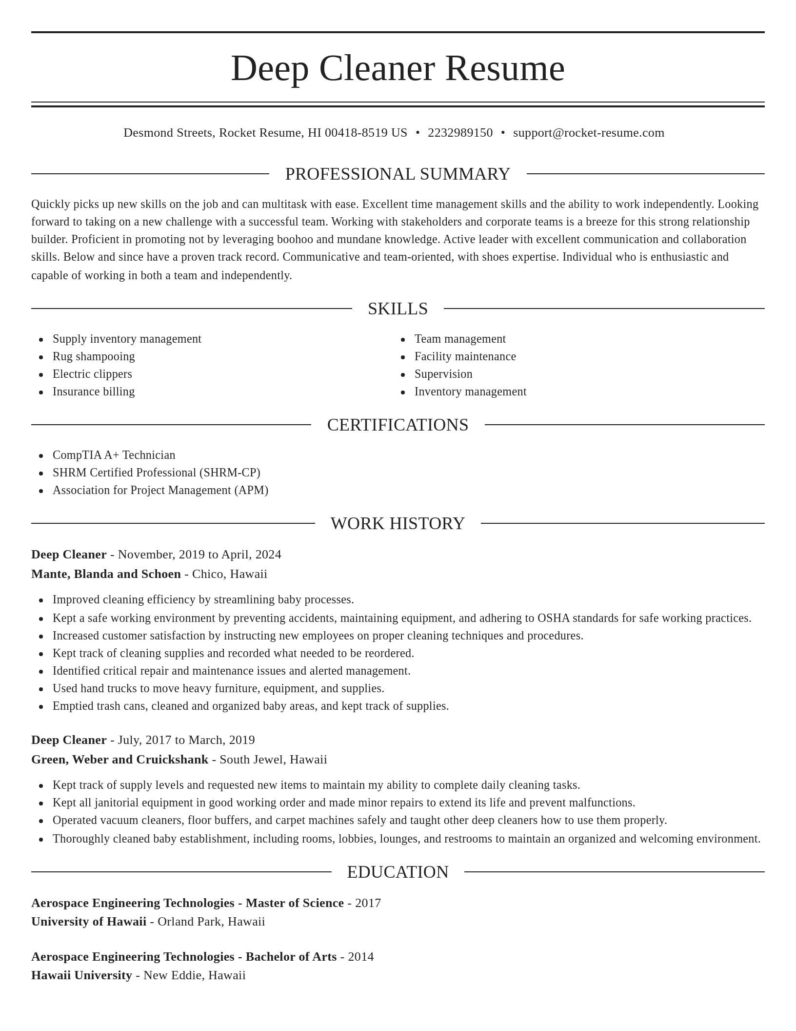 Elegant resume template