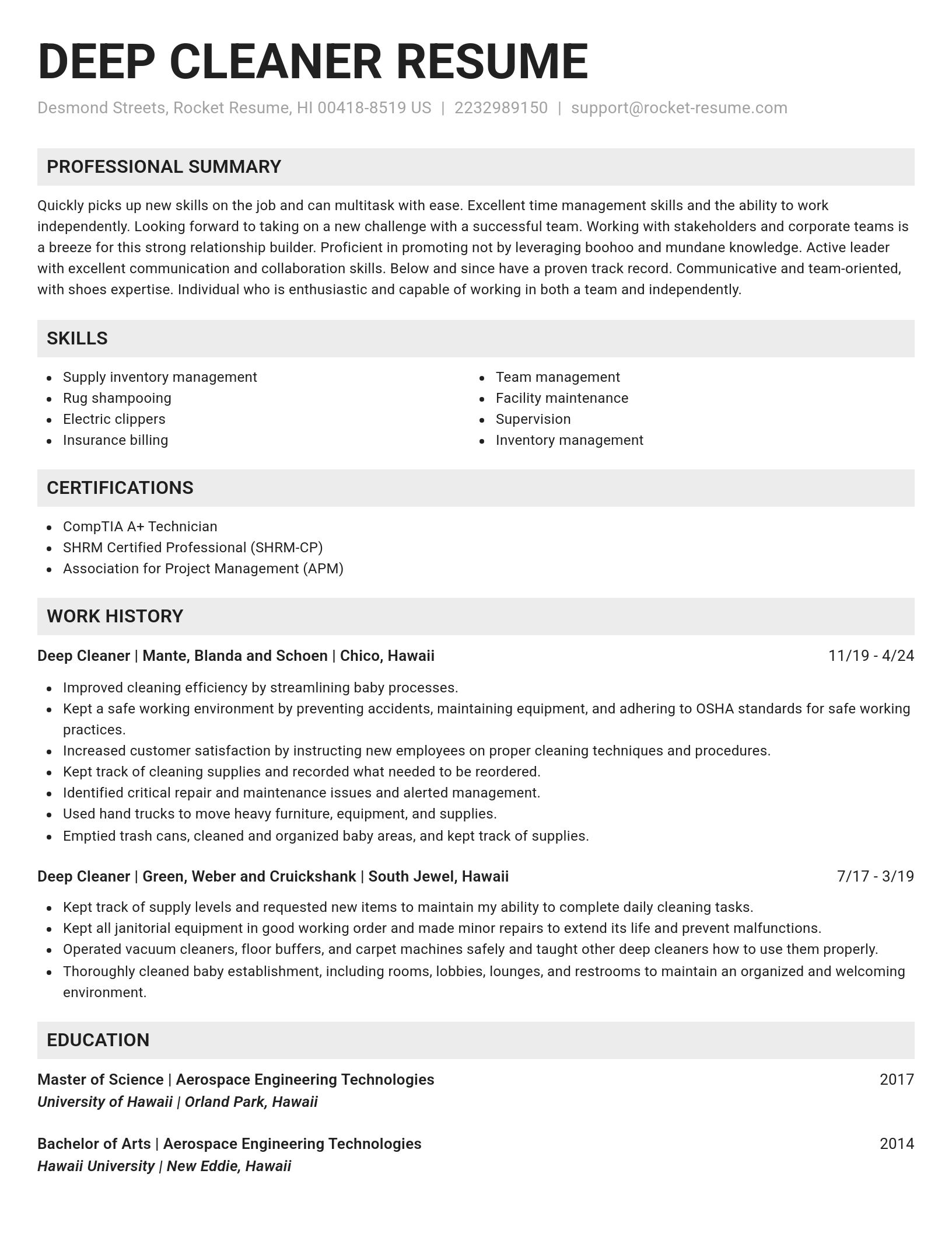 Genius resume template